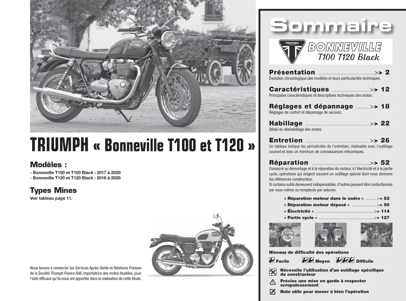 Triumph Bonneville T100 et T120 (2016 - 2020) - Revue Technique