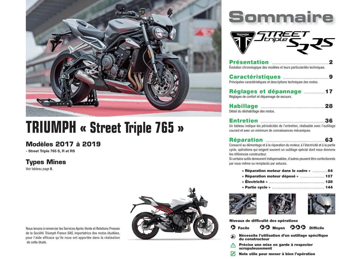 Triumph Street Triple 765 (2017 - 2019) - Revue Technique