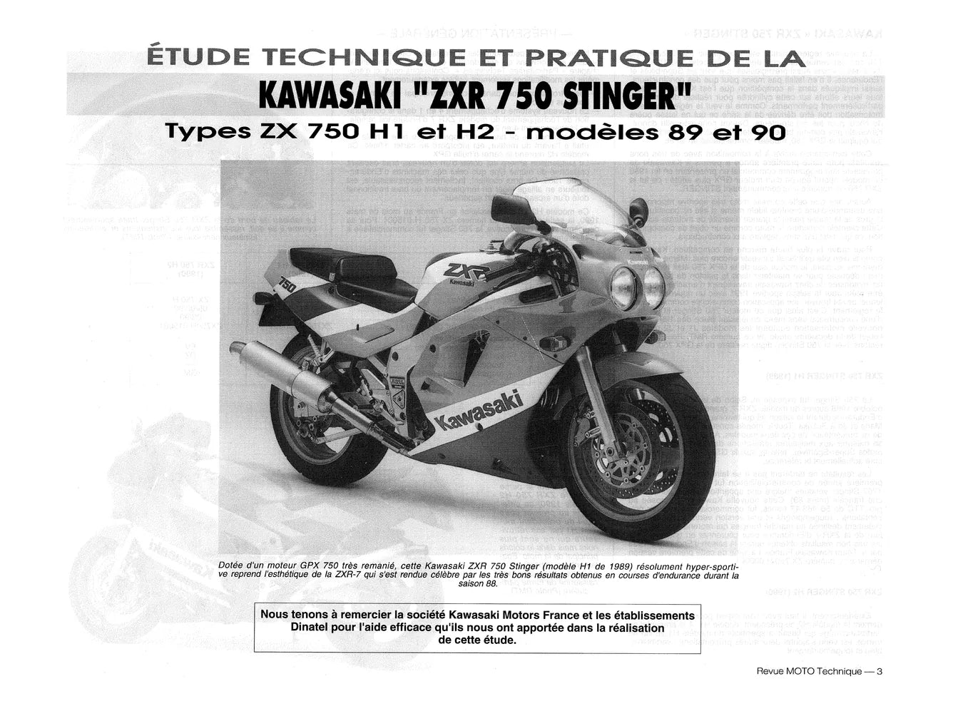 Kawasaki ZXR 750 (1989 - 1995) - Revue Technique