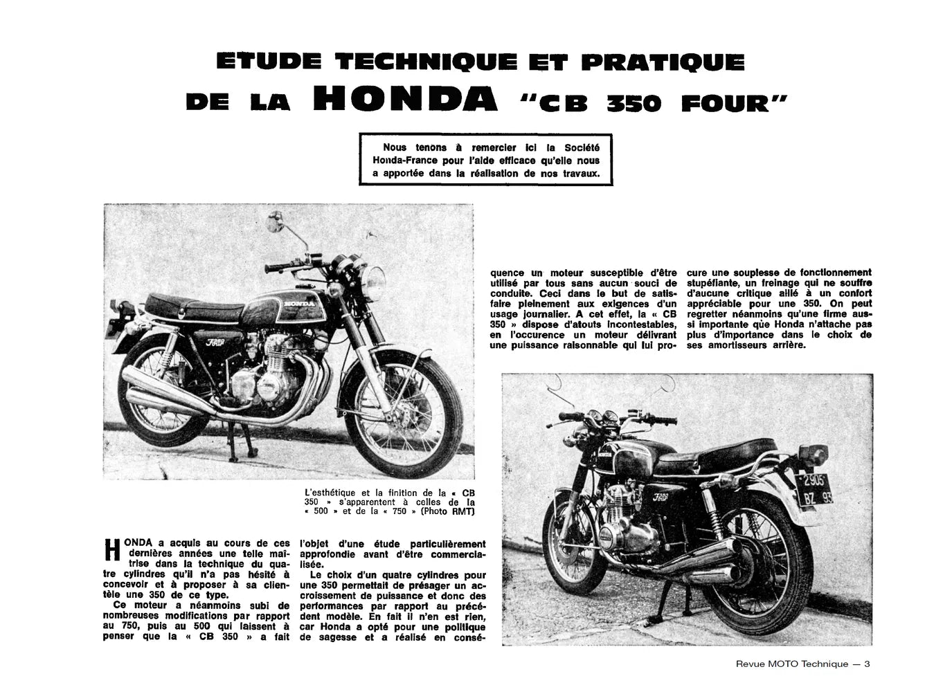 Honda CB 350 FOUR et CB 400 (1973 - 1979) - Norton Commando 750 et 850 (1968 - 1978) - Revue Technique