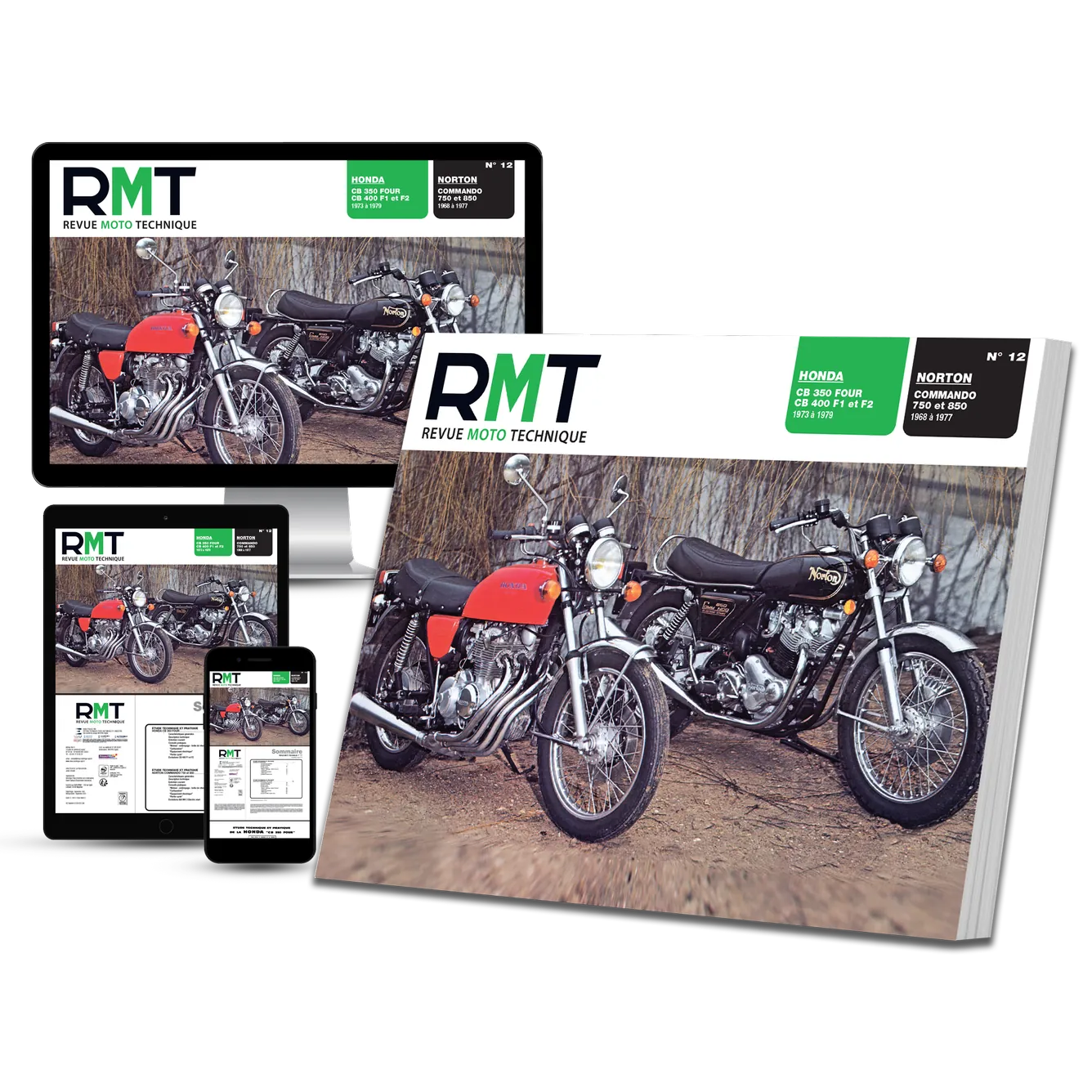 Honda CB 350 FOUR et CB 400 (1973 - 1979) - Norton Commando 750 et 850 (1968 - 1978) - Revue Technique