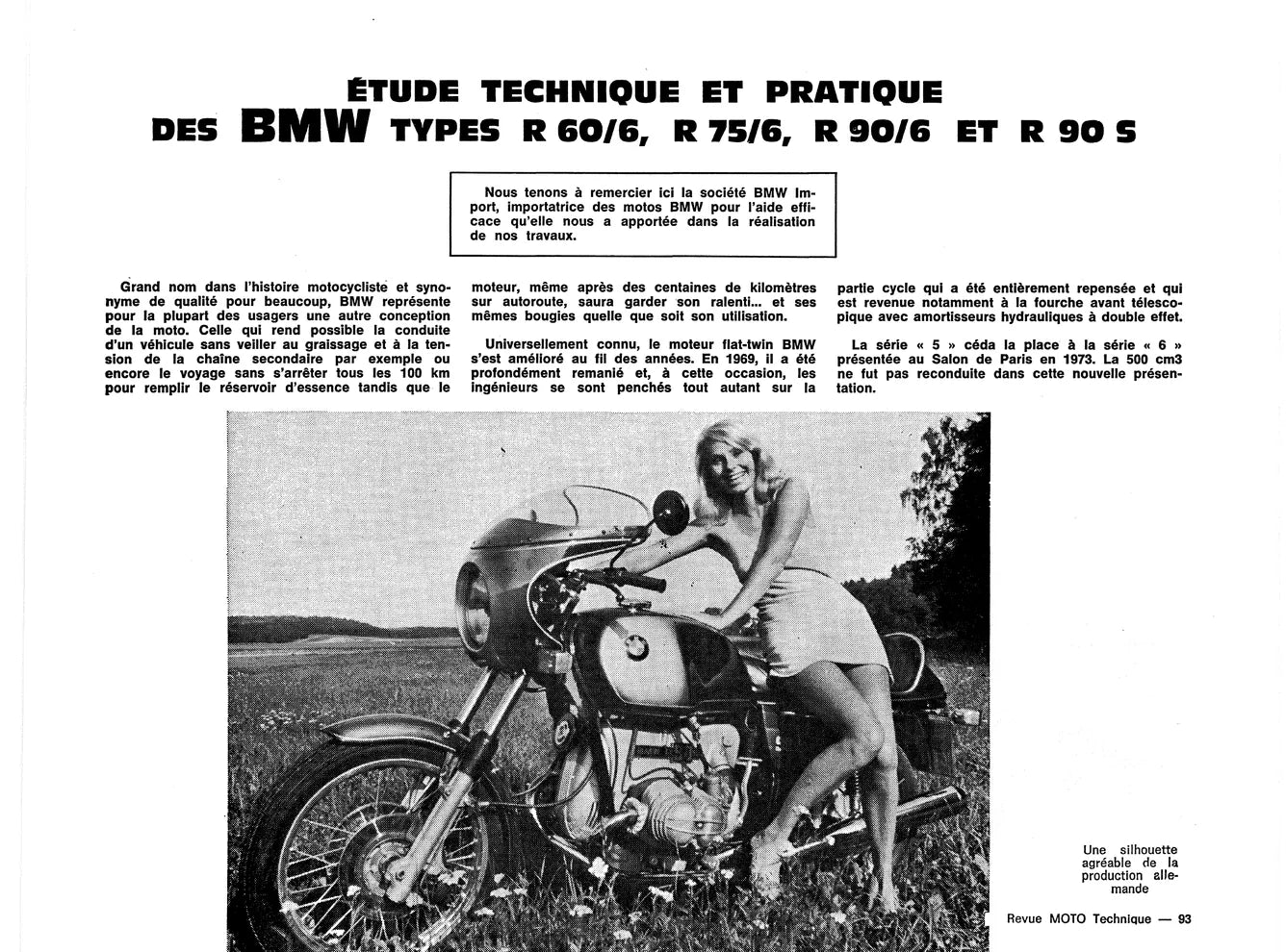 Kawasaki 125 KS / KX / KE / KH / KEA (1974 - 1985) - BMW Série 6 R60/75/90 (1974 - 1976) - Revue Technique