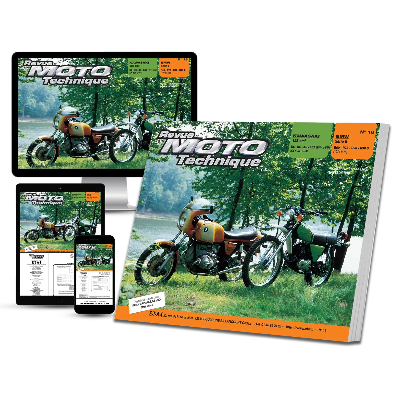 Kawasaki 125 KS / KX / KE / KH / KEA (1974 - 1985) - BMW Série 6 R60/75/90 (1974 - 1976) - Revue Technique