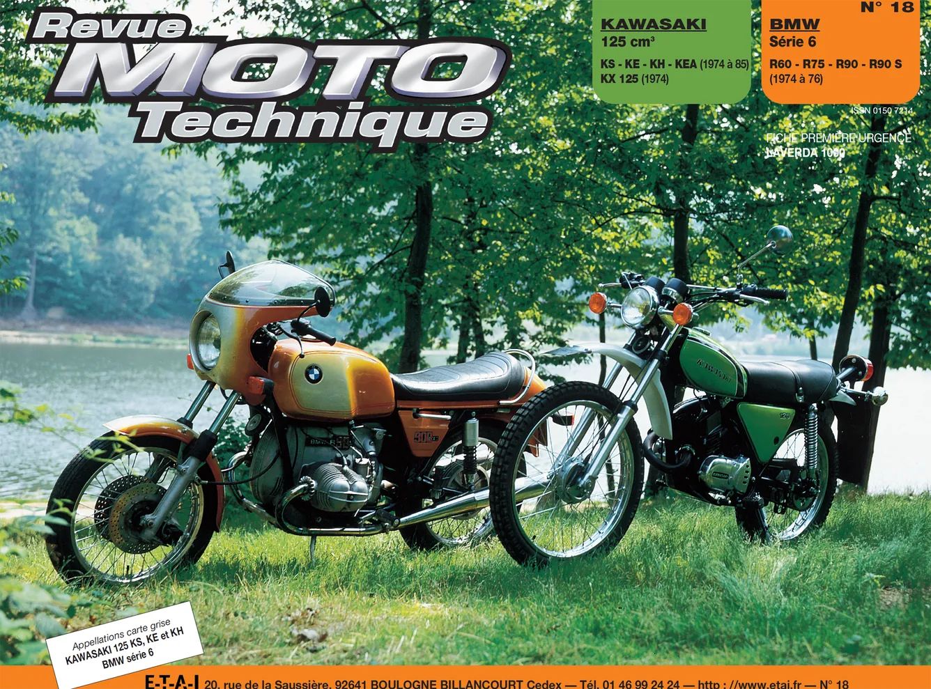 Kawasaki 125 KS / KX / KE / KH / KEA (1974 - 1985) - BMW Série 6 R60/75/90 (1974 - 1976) - Revue Technique