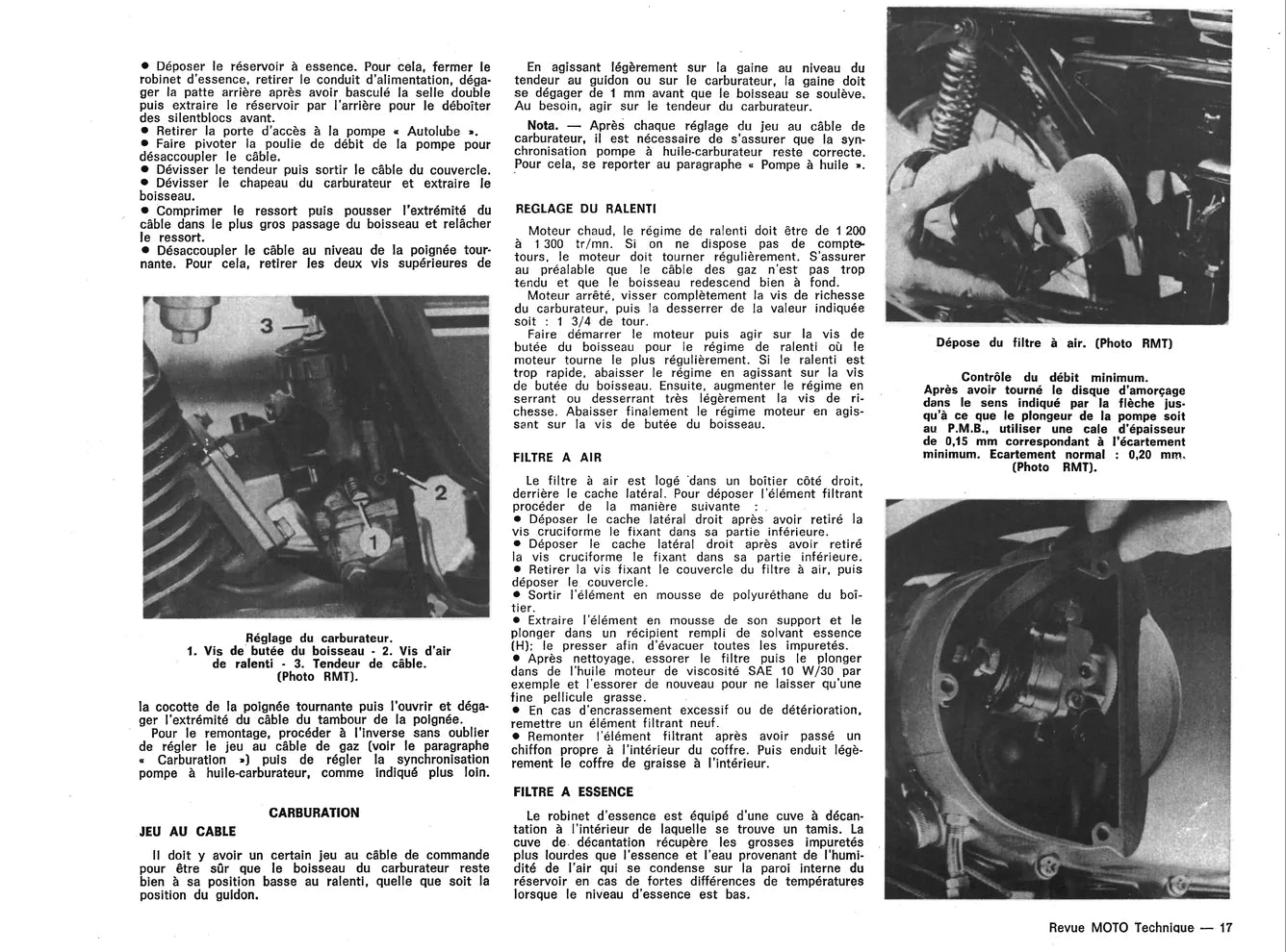 Yamaha RS 125 (1975 - 1981) et Moto Guzzi 750 / 850 / 1000 (1972 - 1982) - Revue Technique