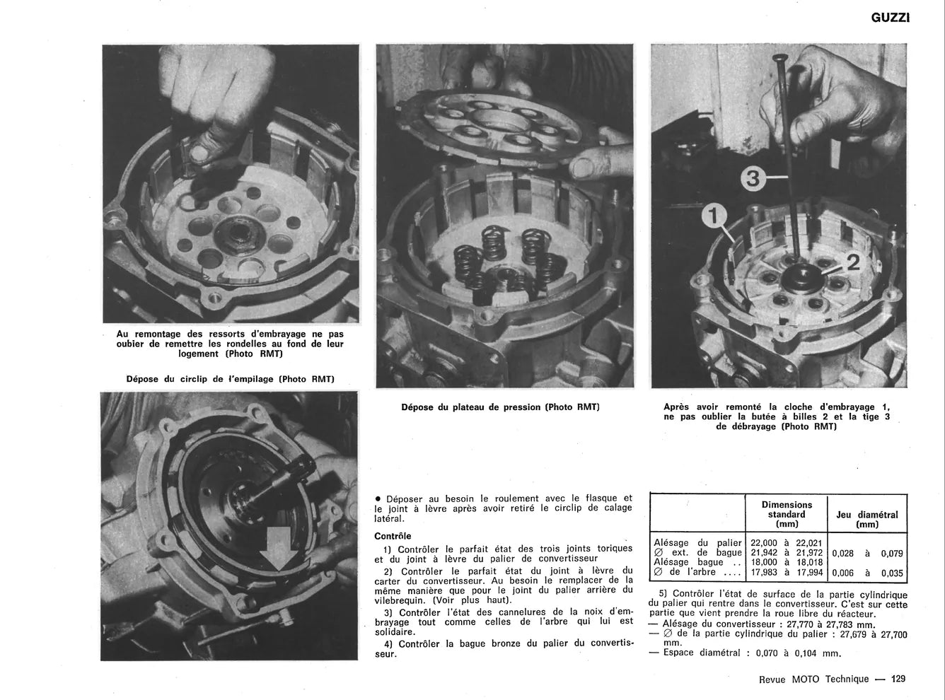 Yamaha RS 125 (1975 - 1981) et Moto Guzzi 750 / 850 / 1000 (1972 - 1982) - Revue Technique