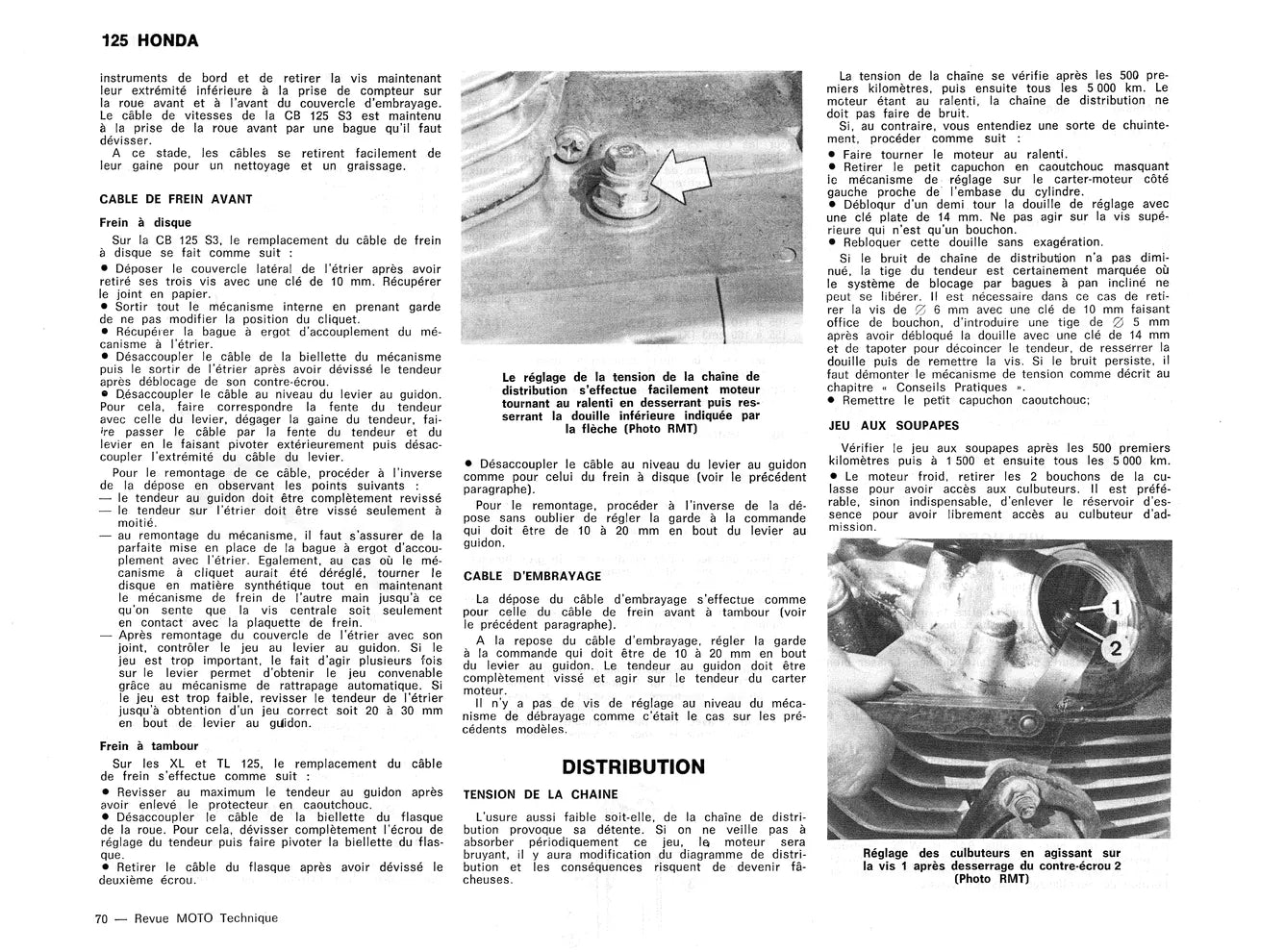 Honda 125 CB / XL / TL (1975 - 1978) - Yamaha DT 125 F - DT 175 (1974 - 1976) - Revue Technique