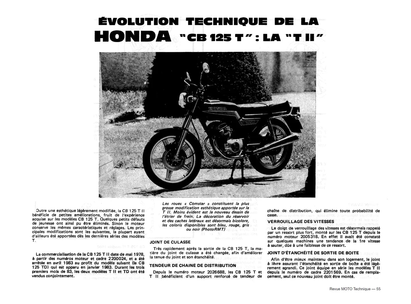 Honda CB 125 T (1977 - 1988) - Bultaco Lobito et Sherpa 125 / 250 / 350 (1973 - 1977)- Revue Technique