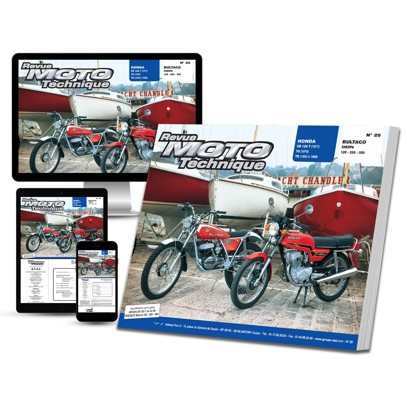 Honda CB 125 T (1977 - 1988) - Bultaco Lobito et Sherpa 125 / 250 / 350 (1973 - 1977)- Revue Technique