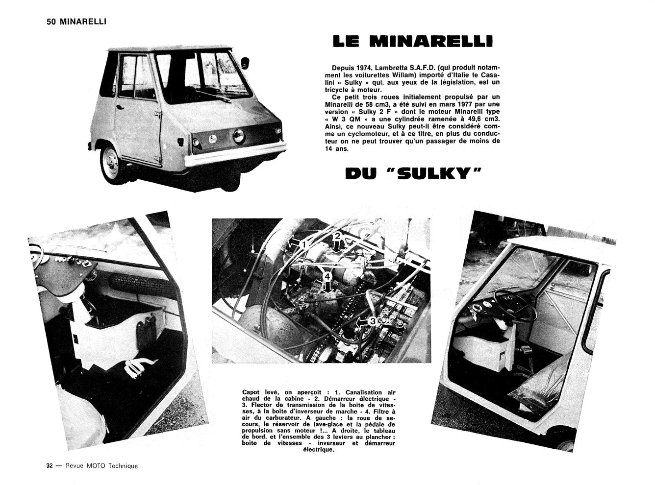 Minarelli moteurs P6 CS (1974) - Casalini Sulky 2 F (1977) - Yamaha 400 et 500 XT / SR (1976 - 1987) - Revue Technique