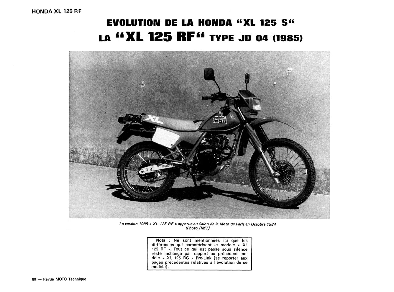 Honda XL / XR 125 (1978 - 1988) - Suzuki GS 750 (1976 - 1980) - Revue Technique
