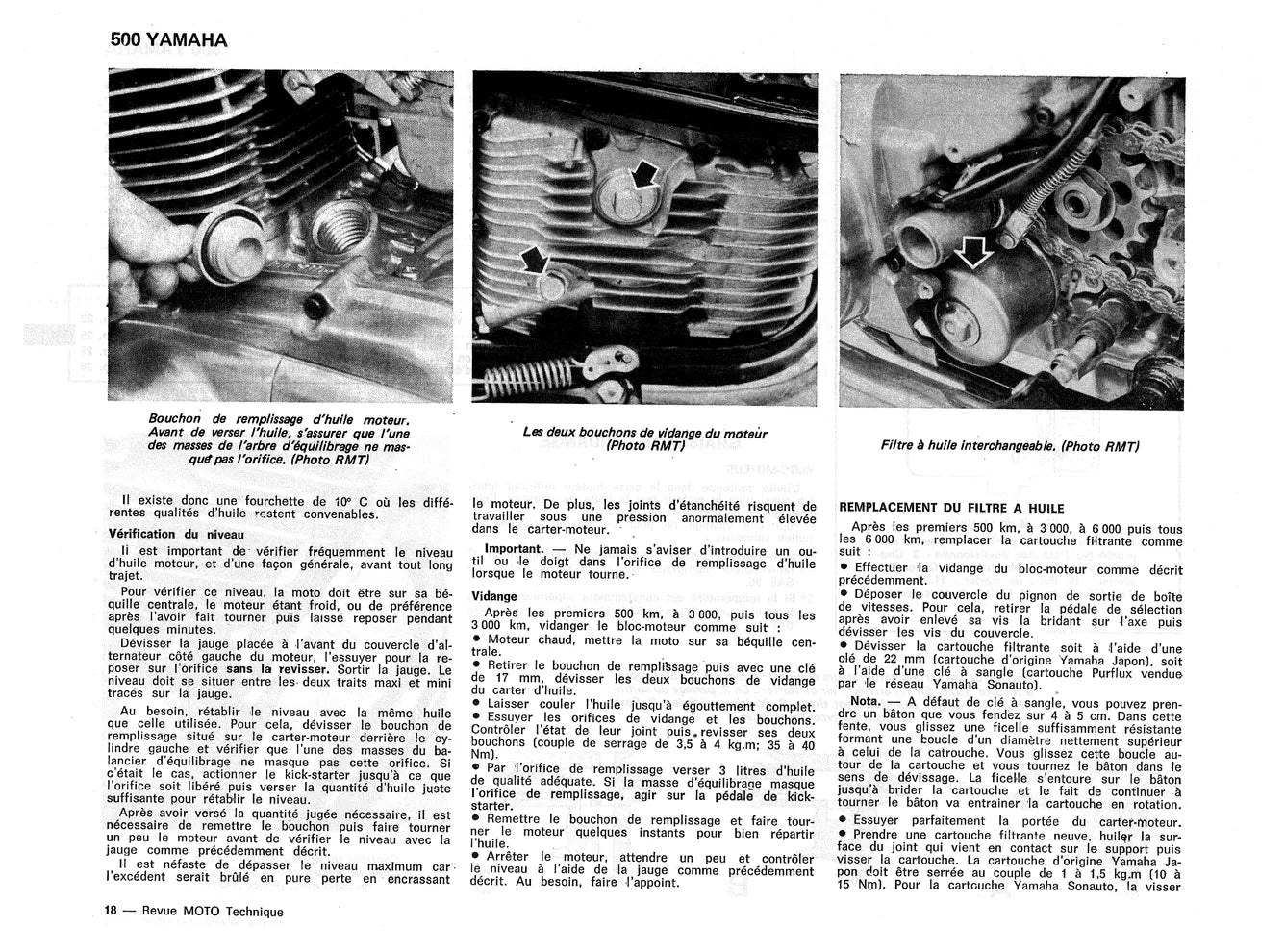 Yamaha XS 500 - Honda CX / GL 400 / 500 / 650 - Revue Technique