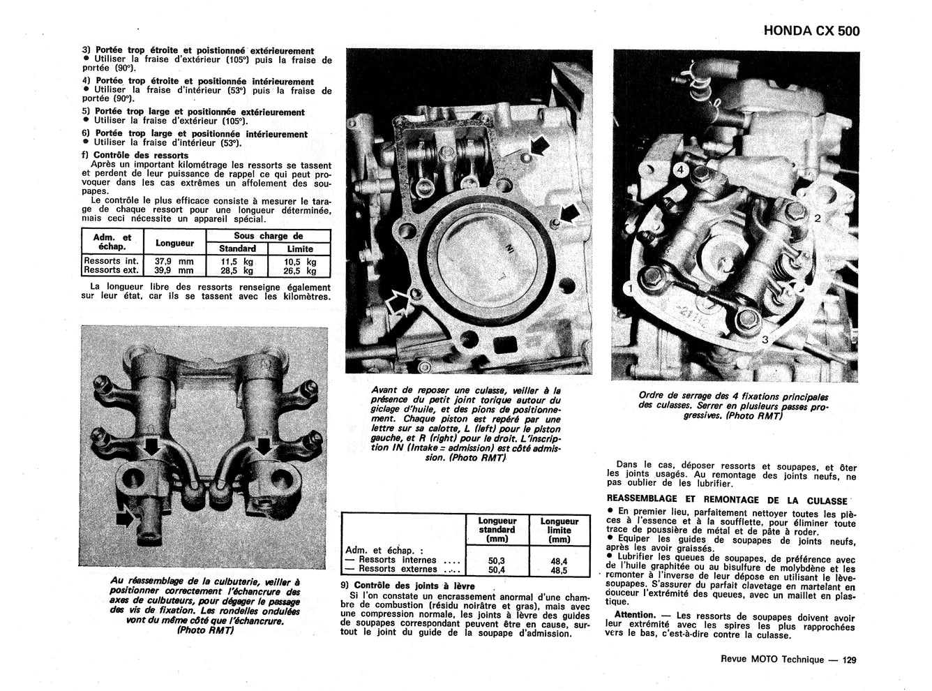Yamaha XS 500 - Honda CX / GL 400 / 500 / 650 - Revue Technique