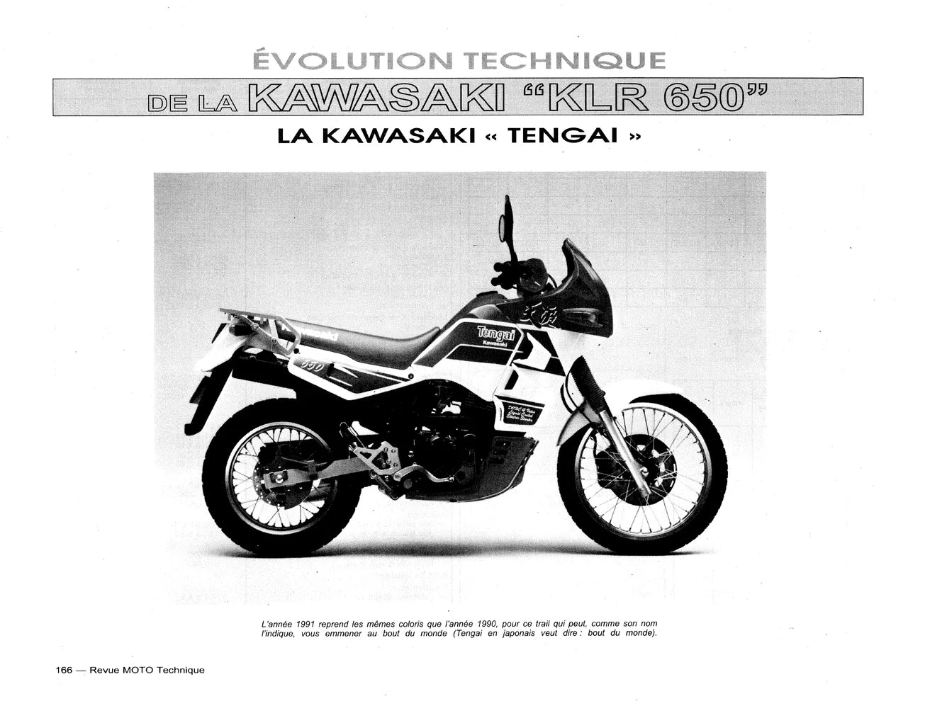 Yamaha DT / RD 125 (1984 - 1991) - Kawasaki KLR 600 / 650 (1984 - 1991) - Revue Technique