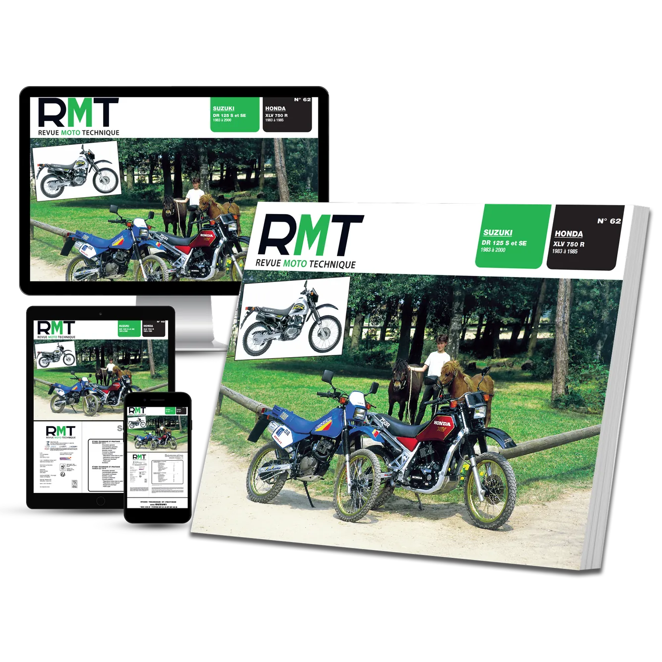 Suzuki DR 125 S (1983 - 2000) - Honda XLV 750 R (1983 - 1985) - Revue Technique