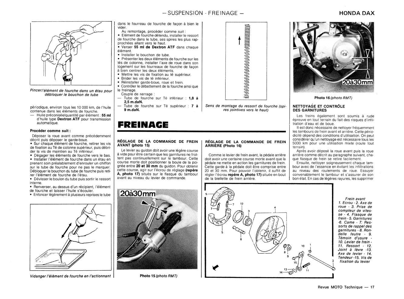 Yamaha FZ et FZX 750 (1985 - 1993) - Honda DAX ST 70 (1970 - 1988) - Revue Technique