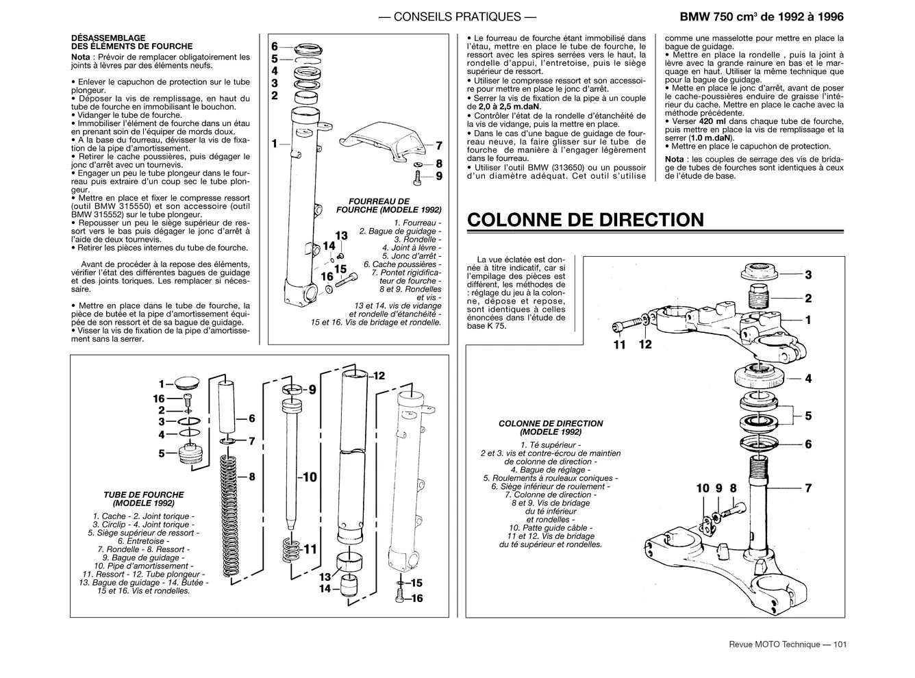 BMW K 75 tous types (1986 - 1996) - Revue Technique