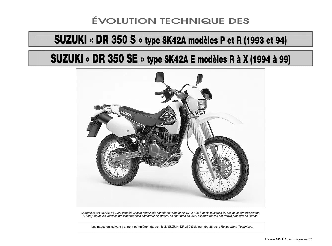 Kawasaki ZZ-R 600 (1990 - 2002) - Suzuki DR 350 (1990 - 1999) - Revue Technique