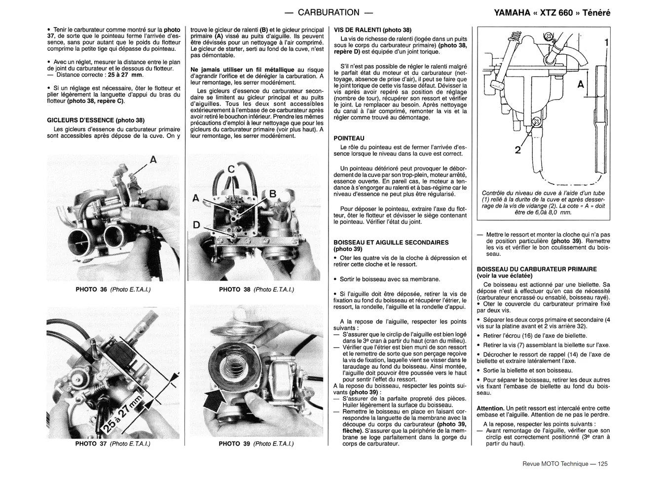 Honda CBR 600 F (1991 - 1998) - Yamaha XTZ 660 Ténéré (1991 - 1996) - Revue Technique