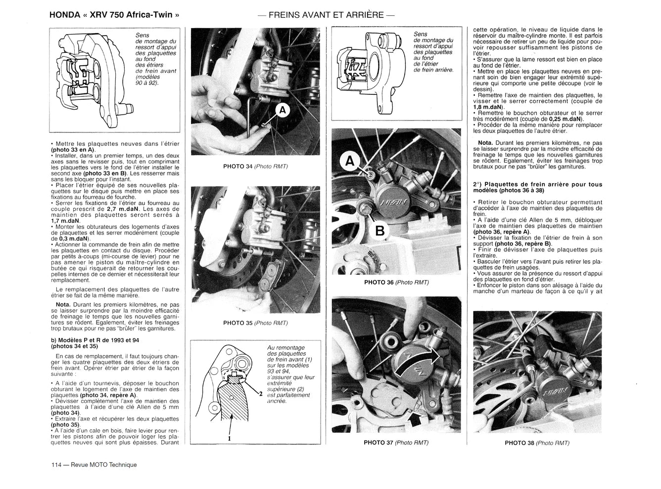 Honda XRV 750 Africa-Twin (1990 - 1998) - Suzuki GSX-R 1100 W (1993 - 1997) - Revue Technique