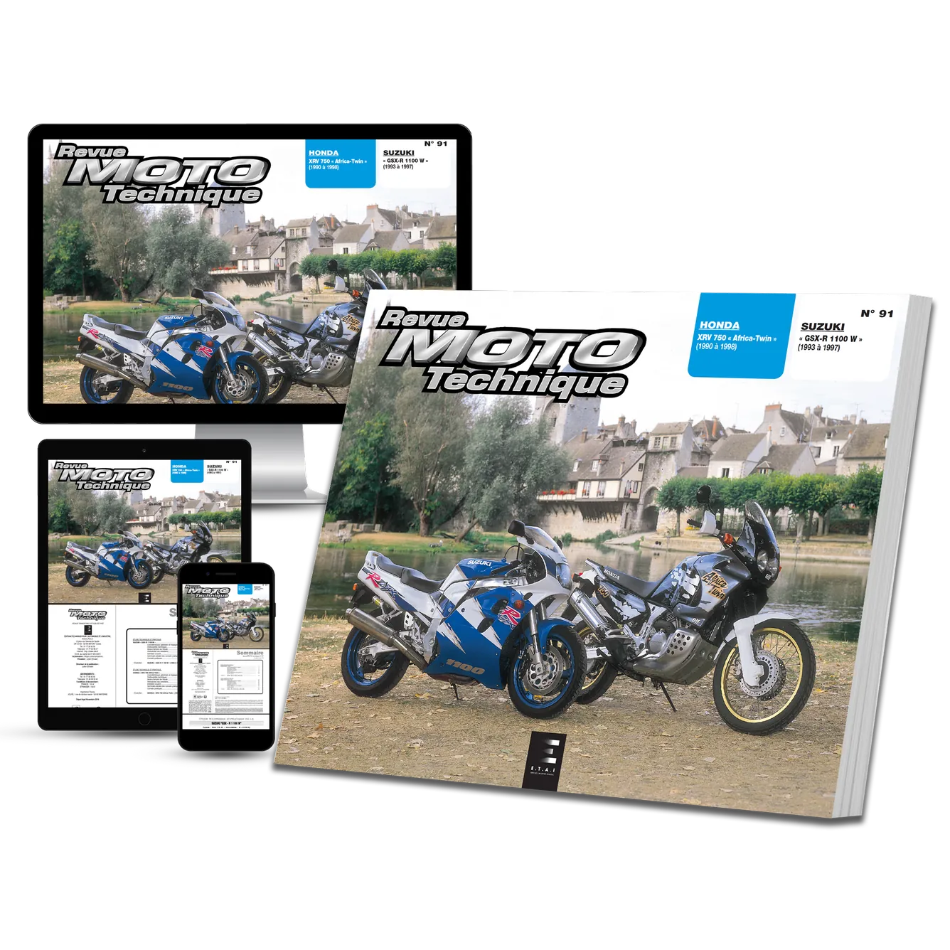 Honda XRV 750 Africa-Twin (1990 - 1998) - Suzuki GSX-R 1100 W (1993 - 1997) - Revue Technique