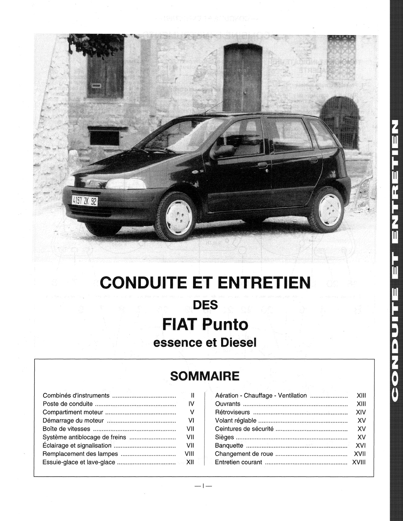 Fiat Punto I (1993 - 1999) - Revue Technique