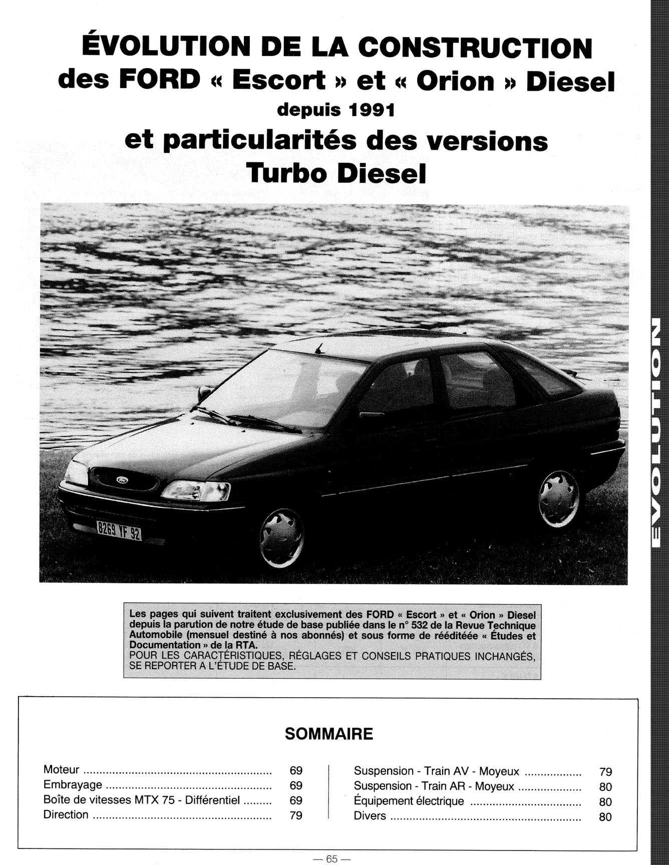 Ford Escort IV / ORION (1990 - 2000) - Revue Technique