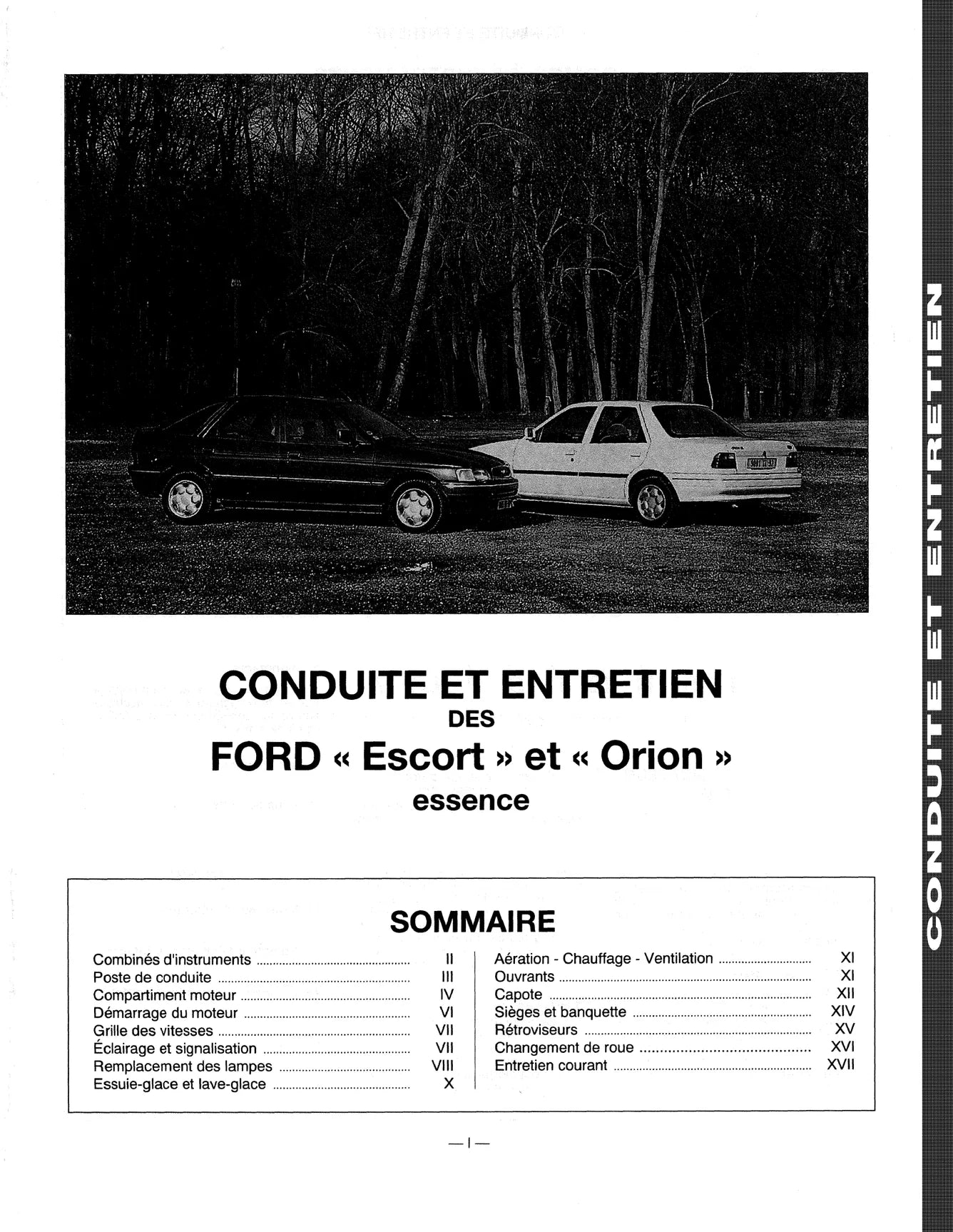 Ford Escort IV / ORION (1990 - 2000) - Revue Technique