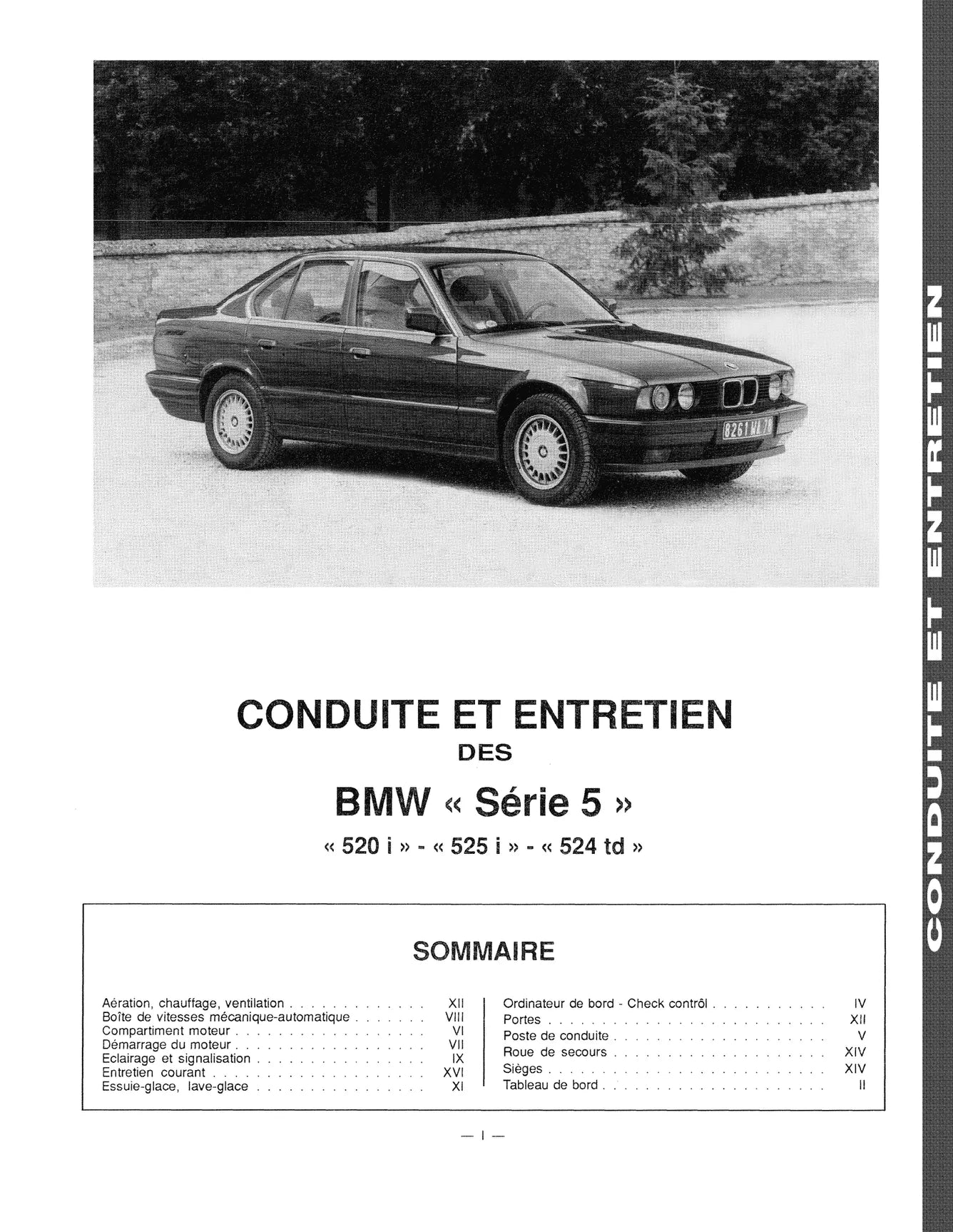 BMW Série 5 III (E34) phase 1 (1988 - 1994) - Revue Technique