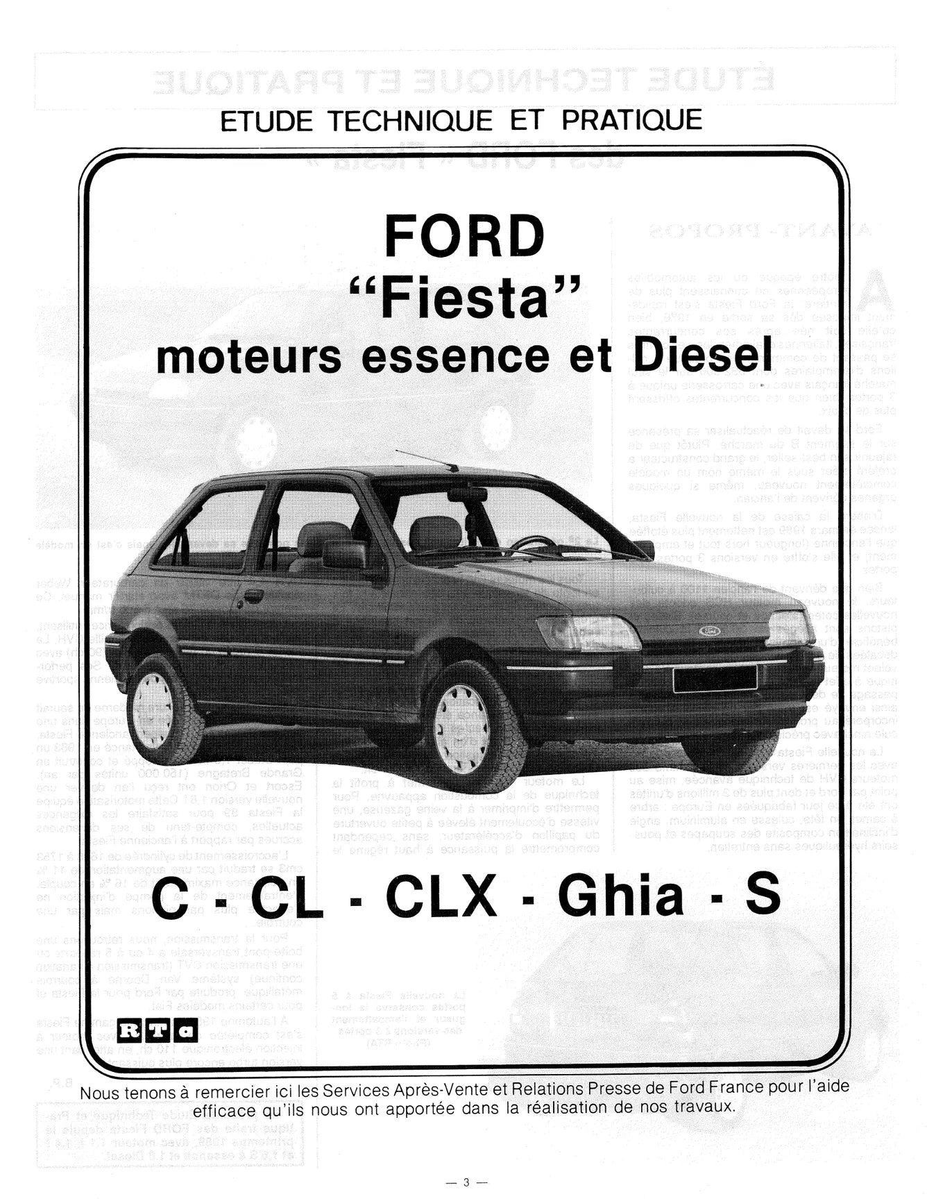 Ford Fiesta III (1989 - 1996) - Revue Technique