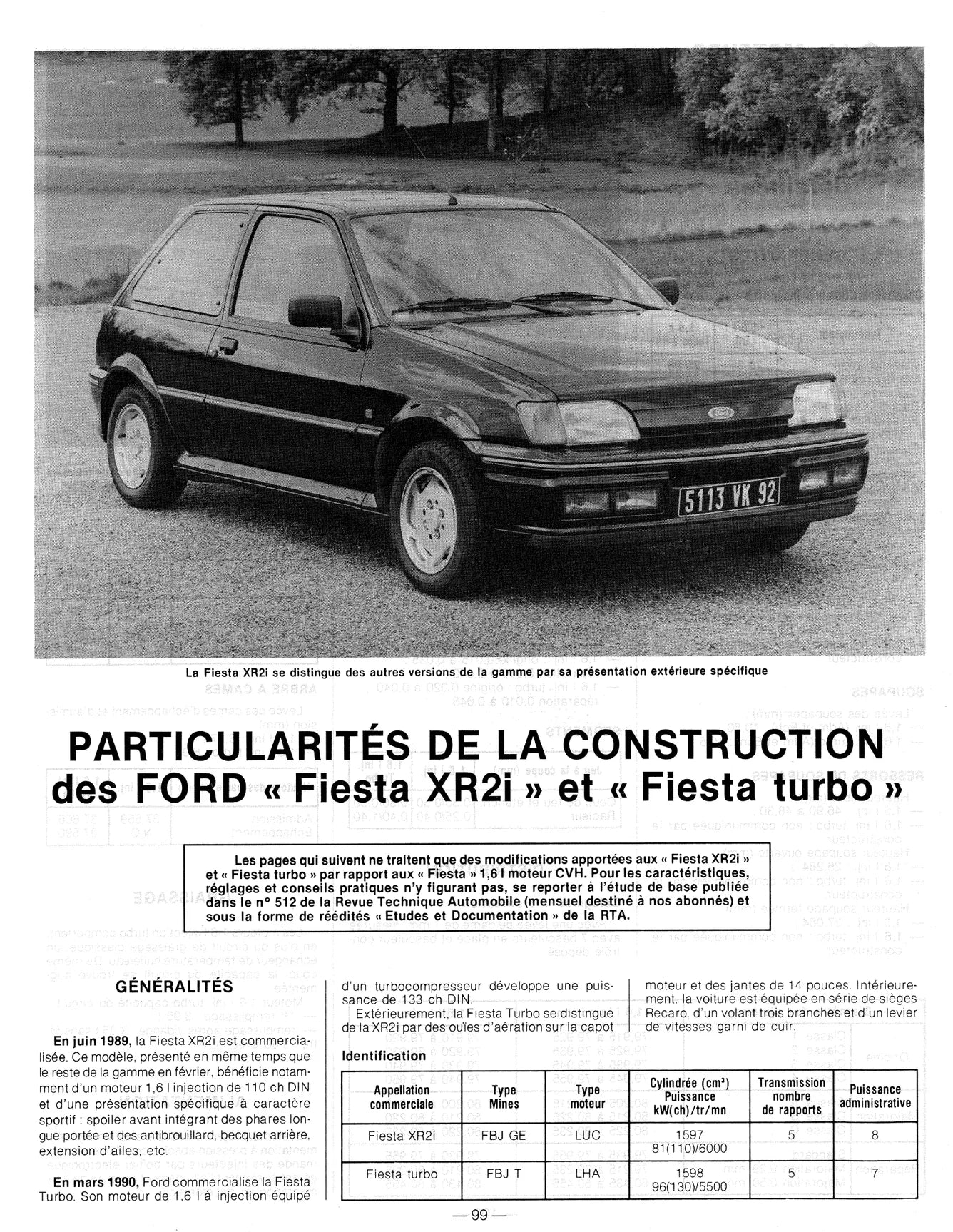 Ford Fiesta III (1989 - 1996) - Revue Technique
