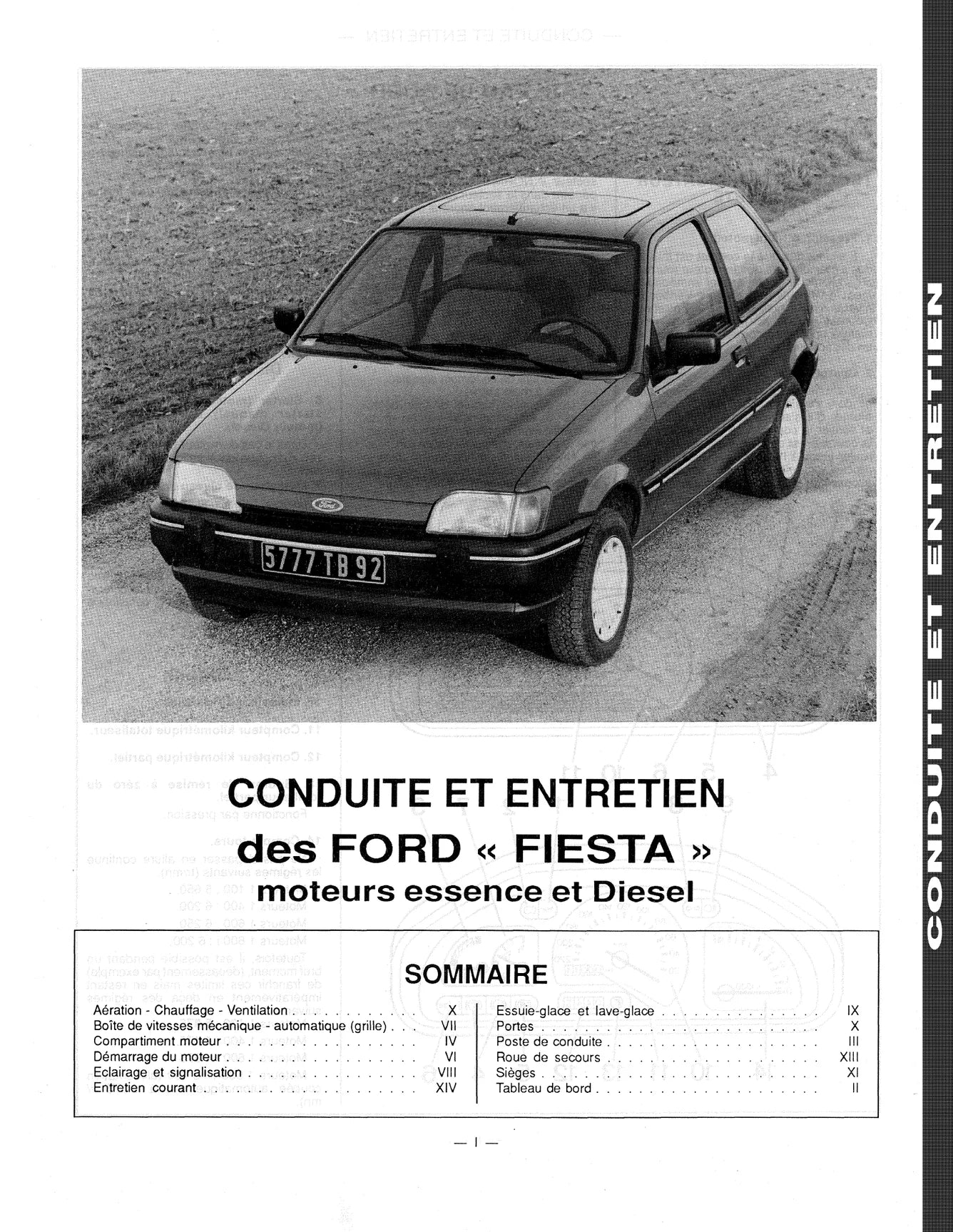 Ford Fiesta III (1989 - 1996) - Revue Technique