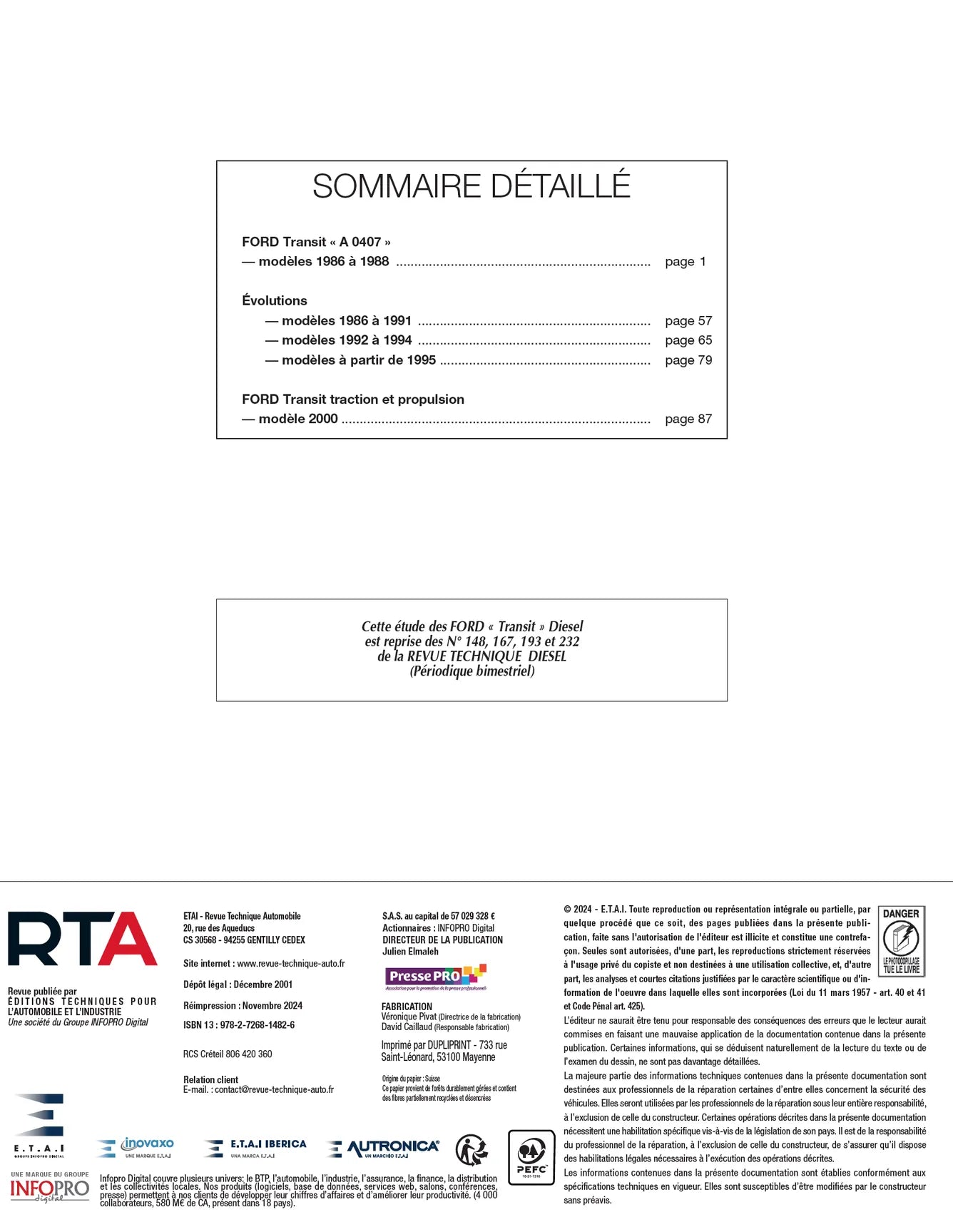 Ford Transit III et IV (1986 - 2006) - Revue Technique