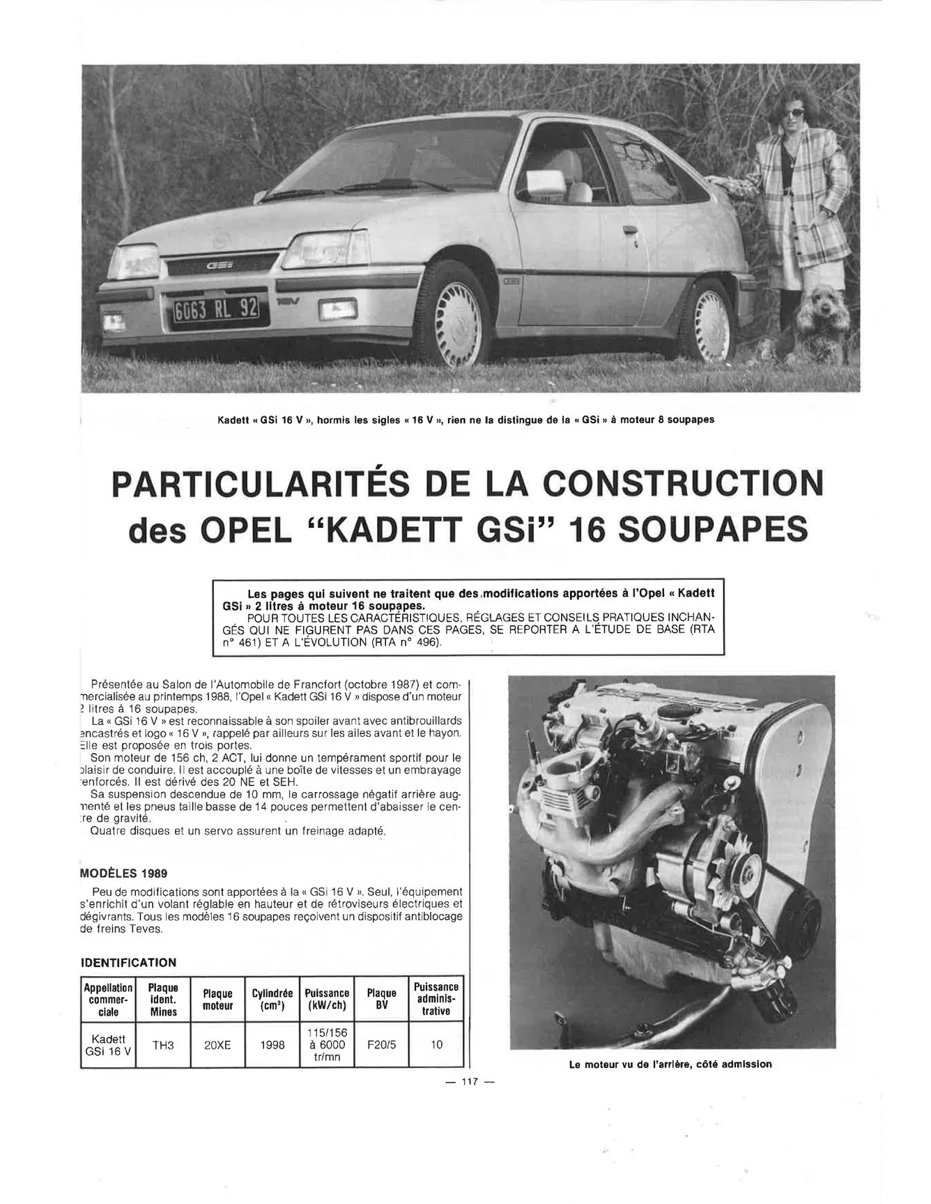 Opel Combo Kadett II (1985 - 1993) - Revue Technique