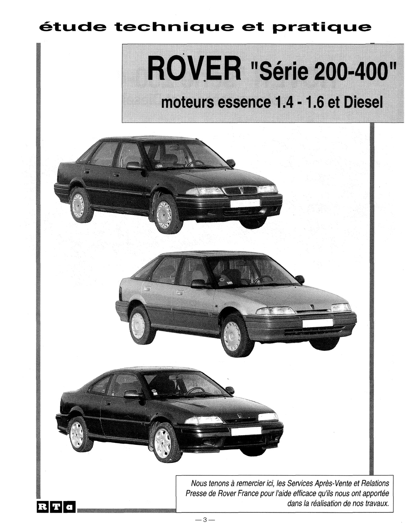 Rover 200 / 400 I (1992 - 2000) - Revue Technique