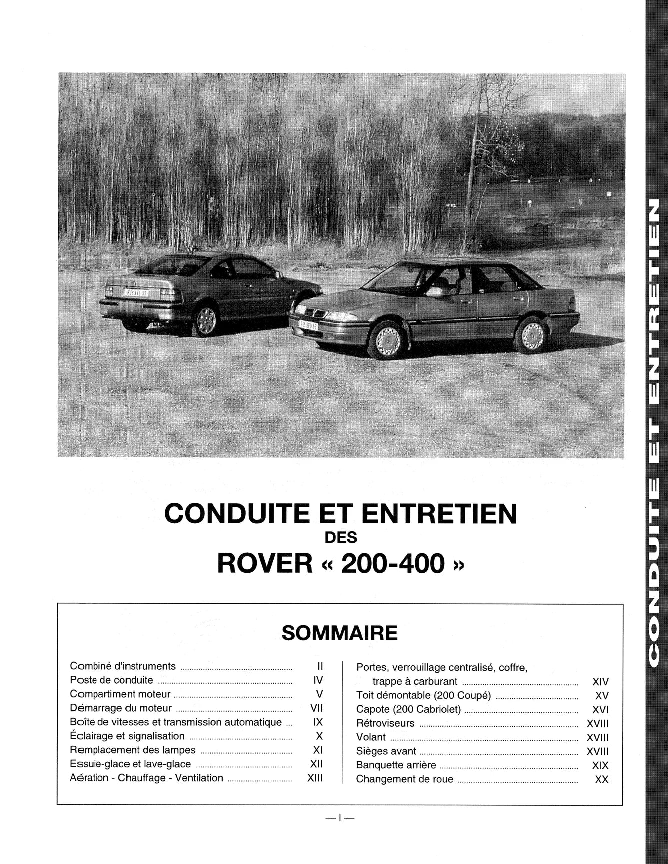 Rover 200 / 400 I (1992 - 2000) - Revue Technique