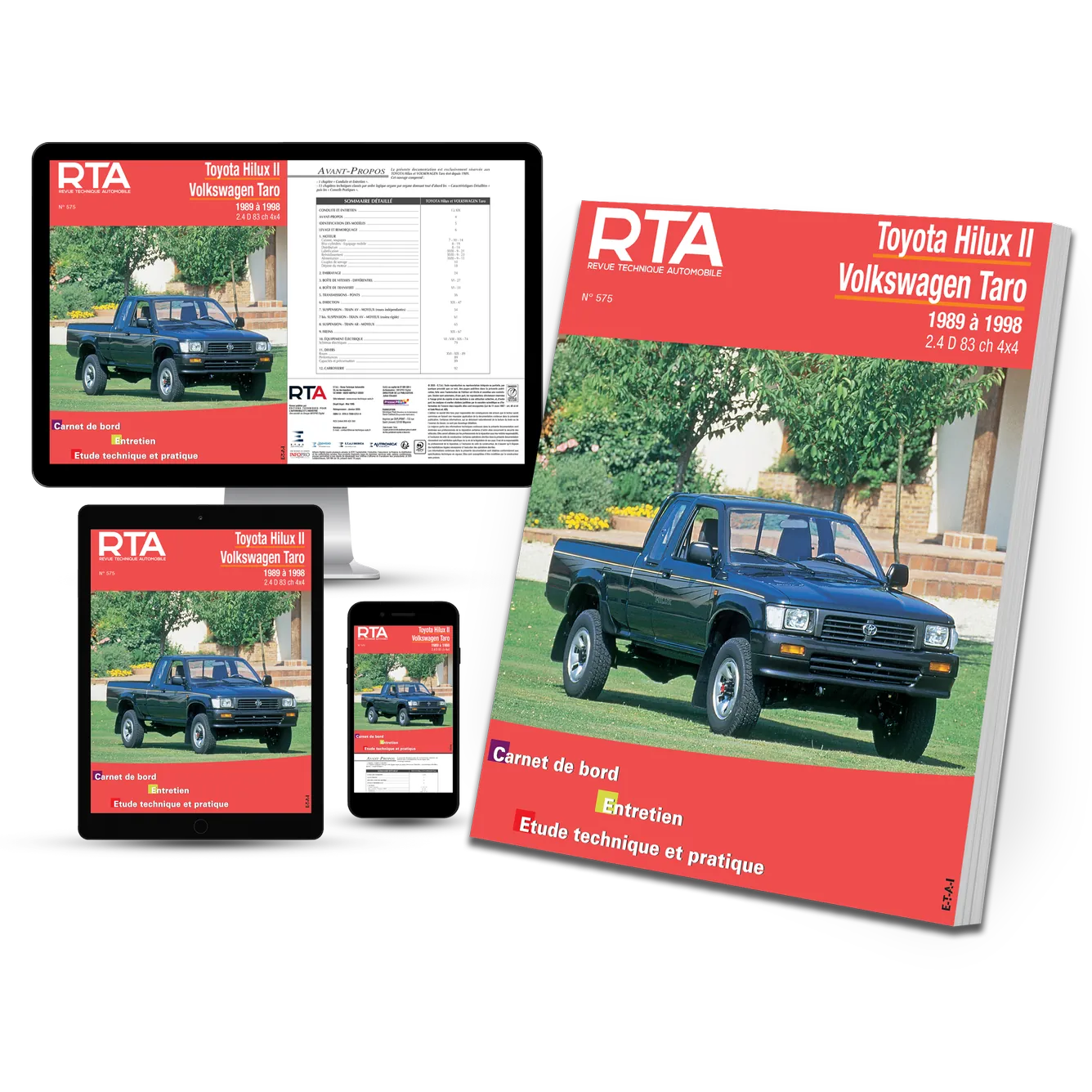 Toyota Hilux II et Volkswagen Taro 4x4 (1989 - 1998) - Revue Technique