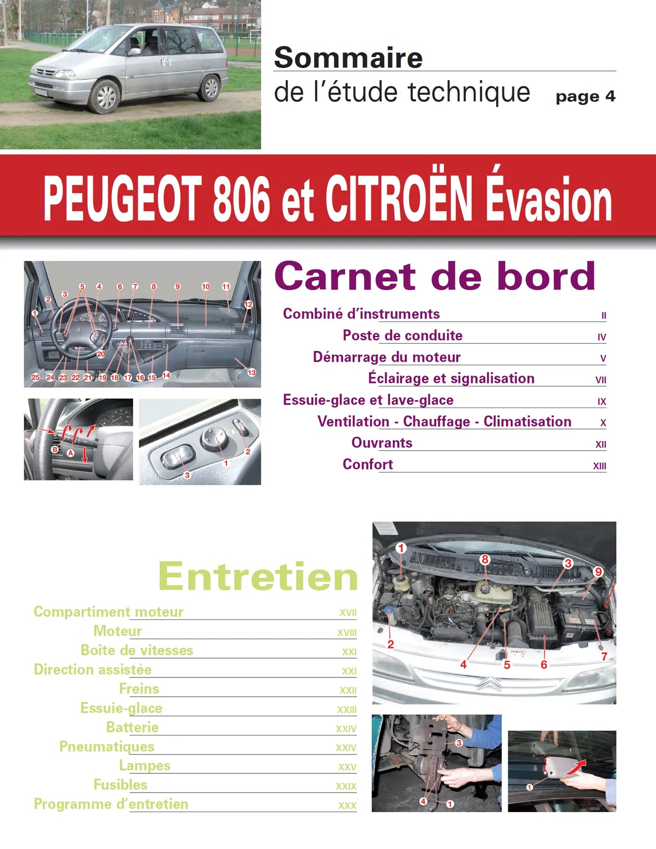 Citroën Evasion / FIAT Ulysse I / LANCIA Zeta / Peugeot 806 (1994 - 2002) - Revue Technique
