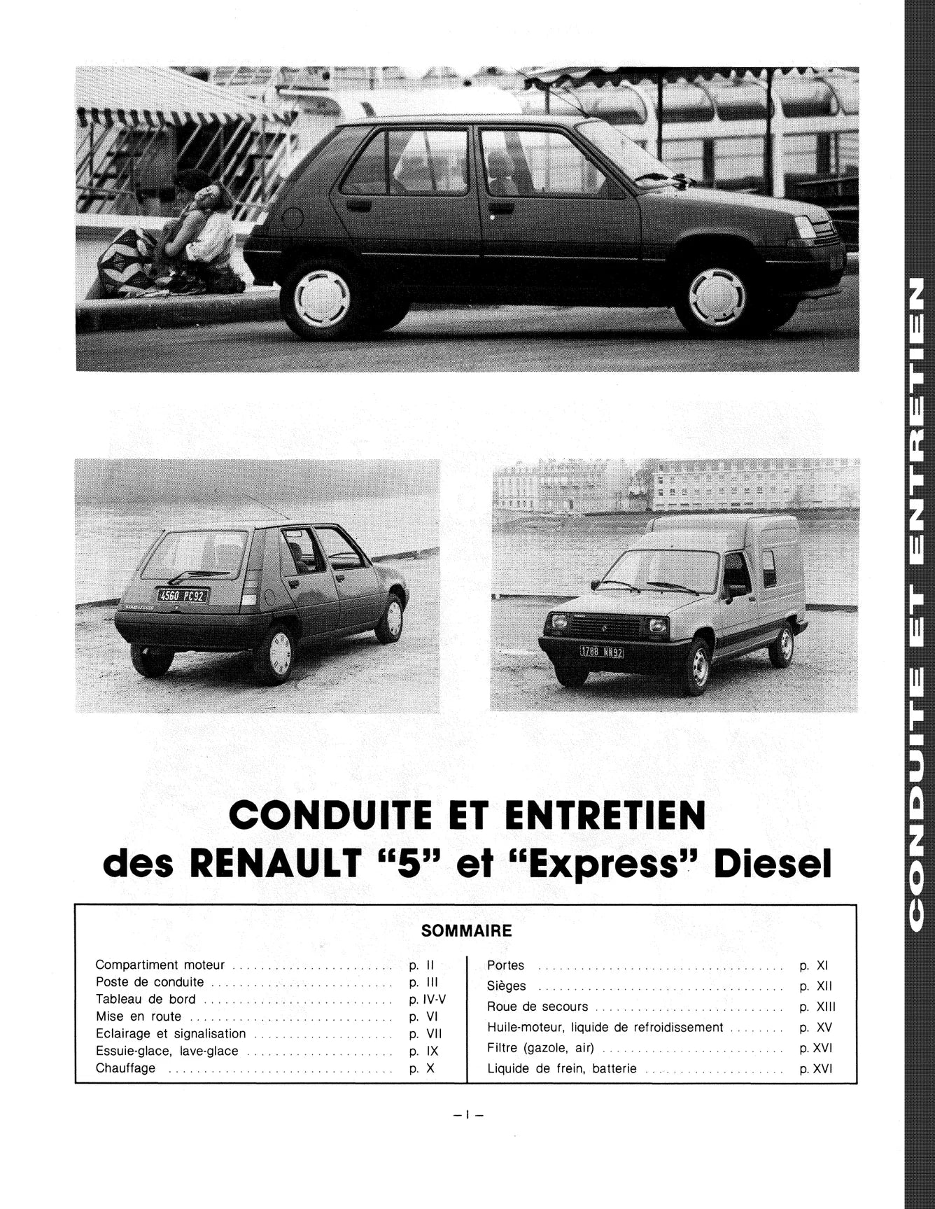 Renault 5 et Express (1985 - 2000) diesel - Revue Technique