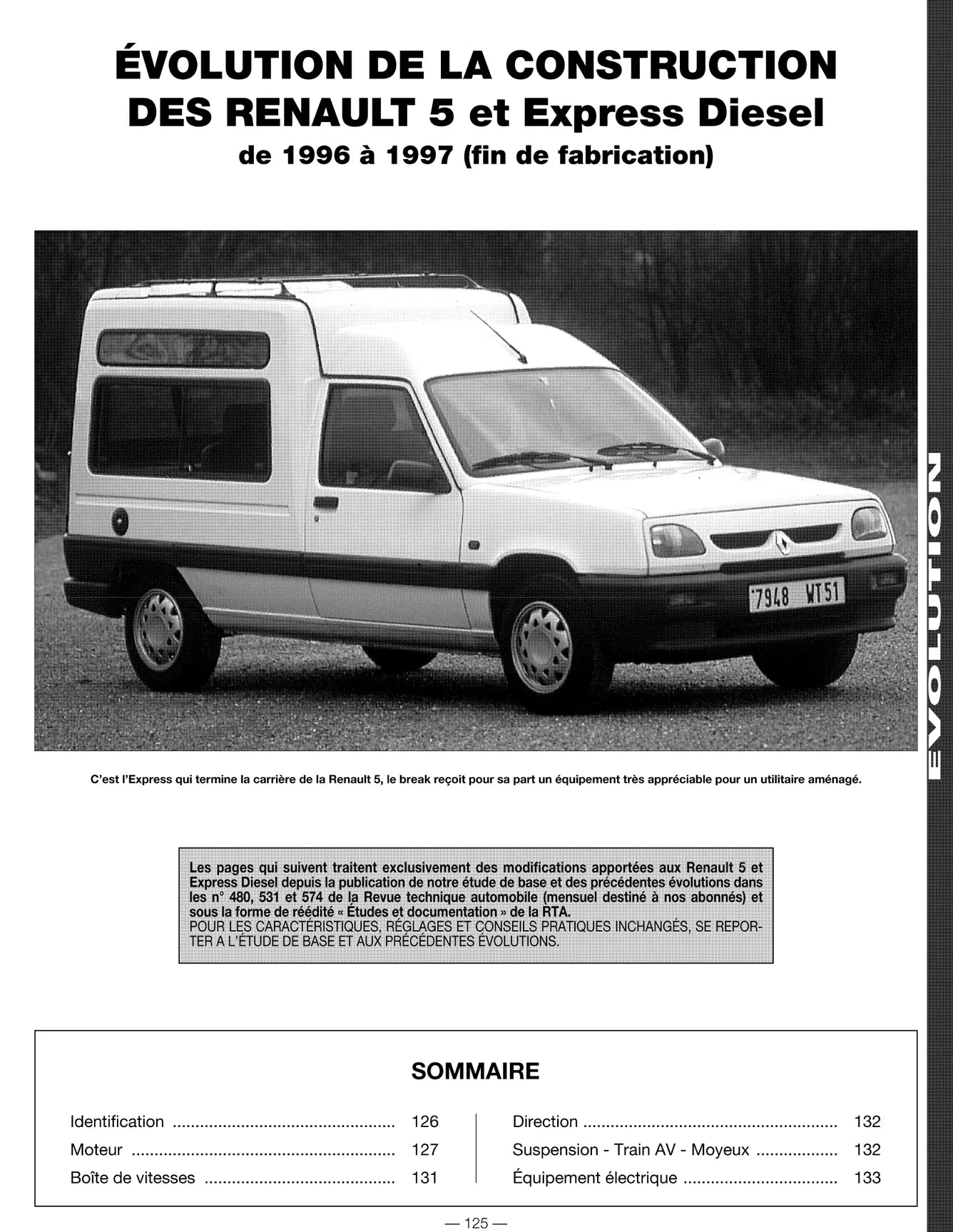 Renault 5 et Express (1985 - 2000) diesel - Revue Technique