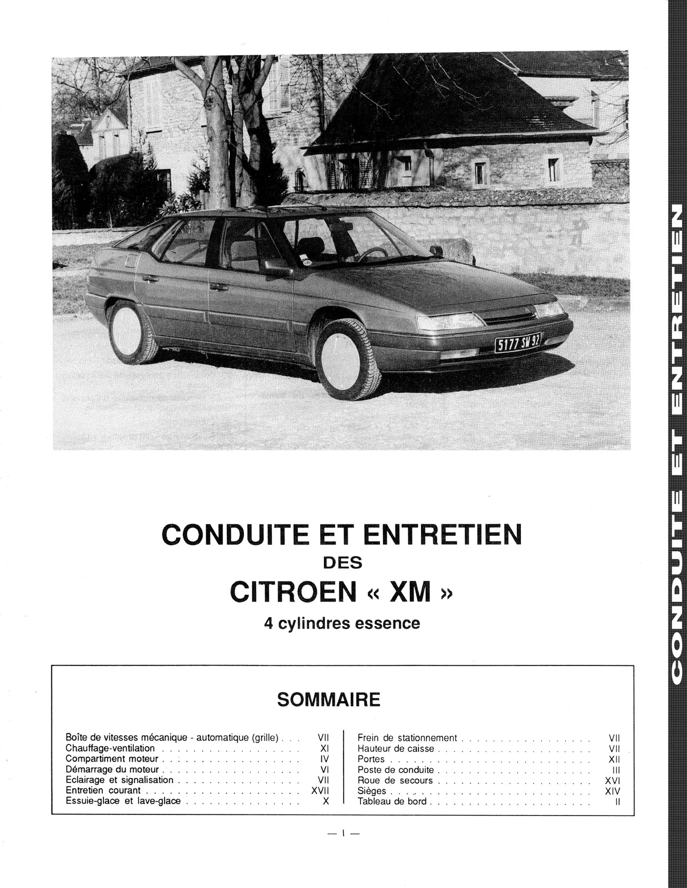Citroën XM (1989 - 2001) - Revue Technique