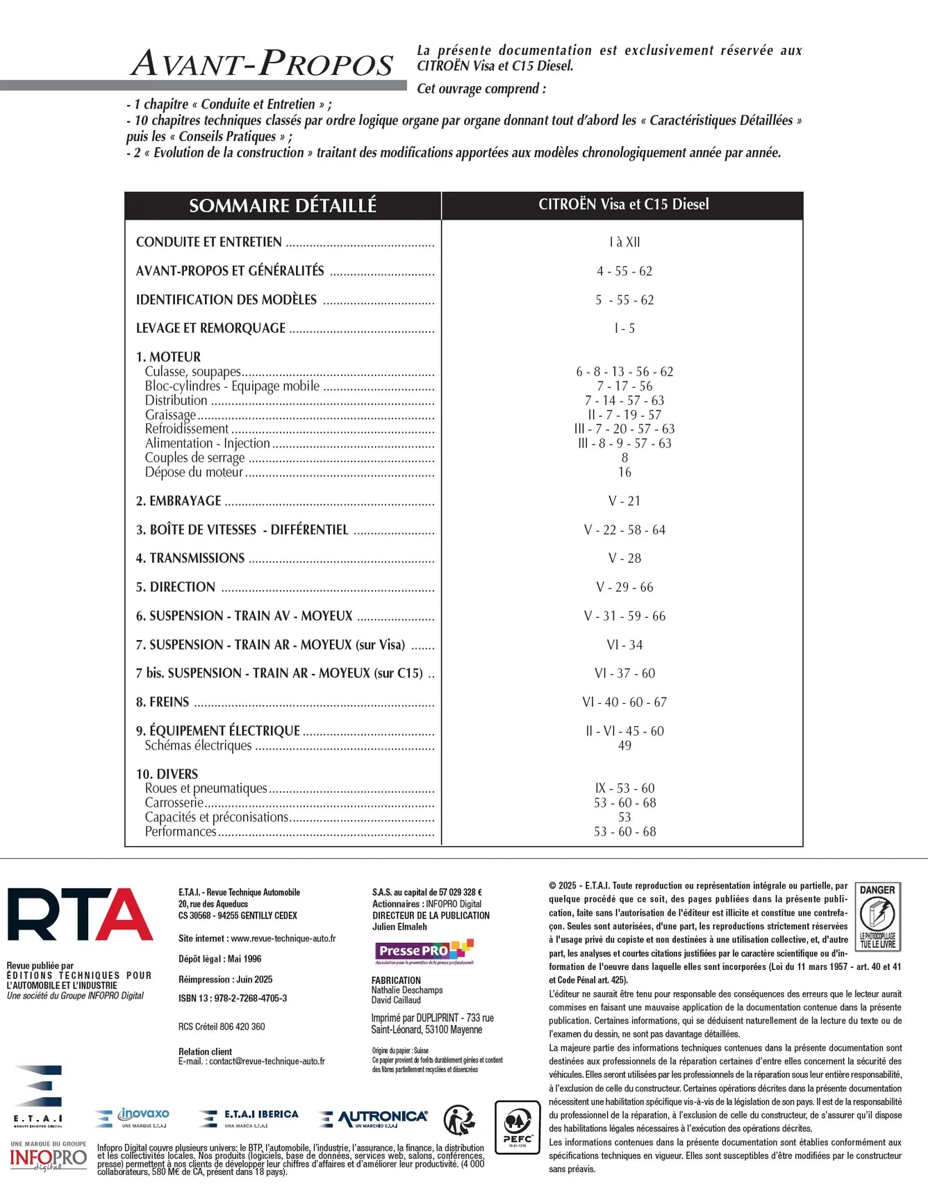 Citroën Visa et C15 (1984 - 1995) - Revue Technique