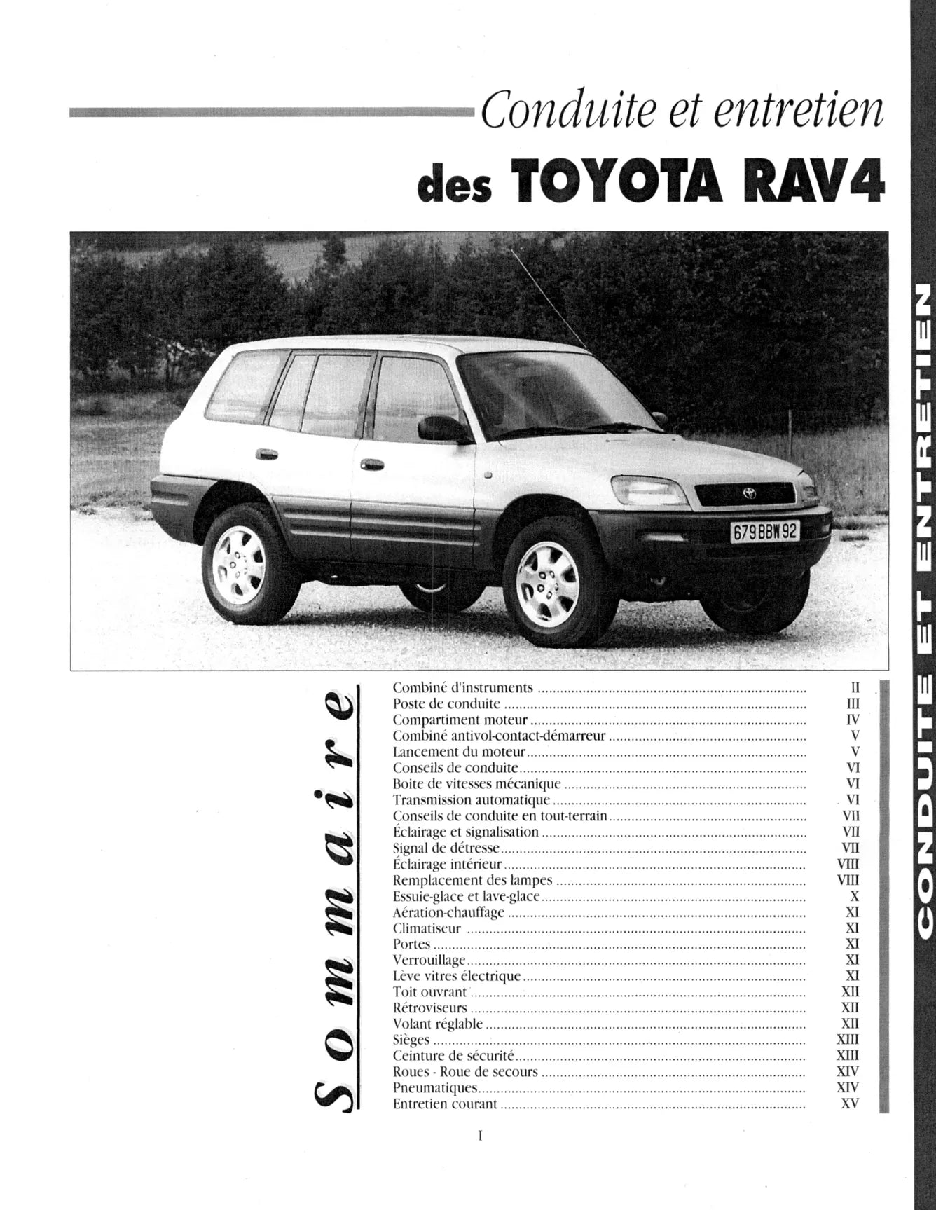 Toyota RAV4 I phase 1 (1994 - 1997) - Revue Technique