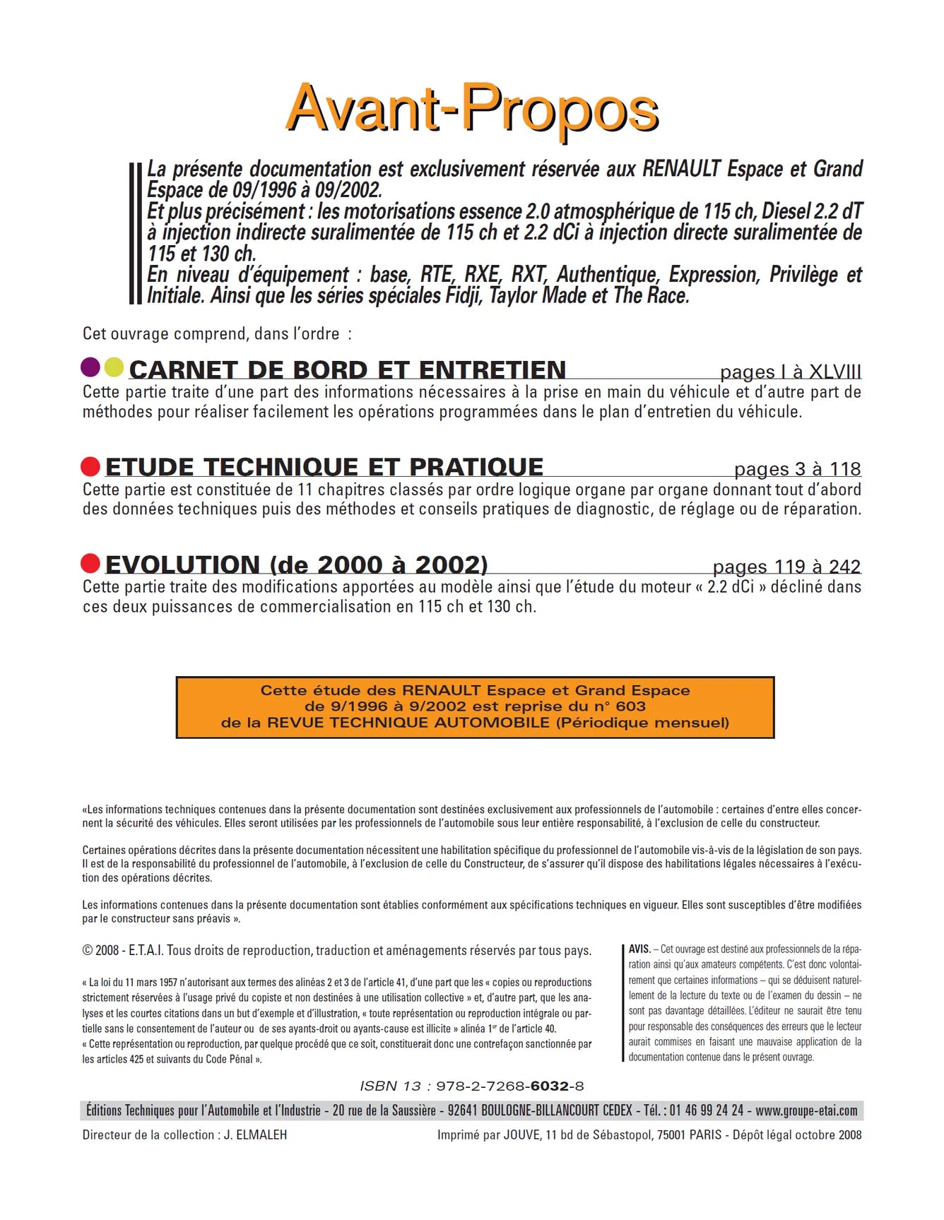 Renault Espace III (1996 - 2002) - Revue Technique