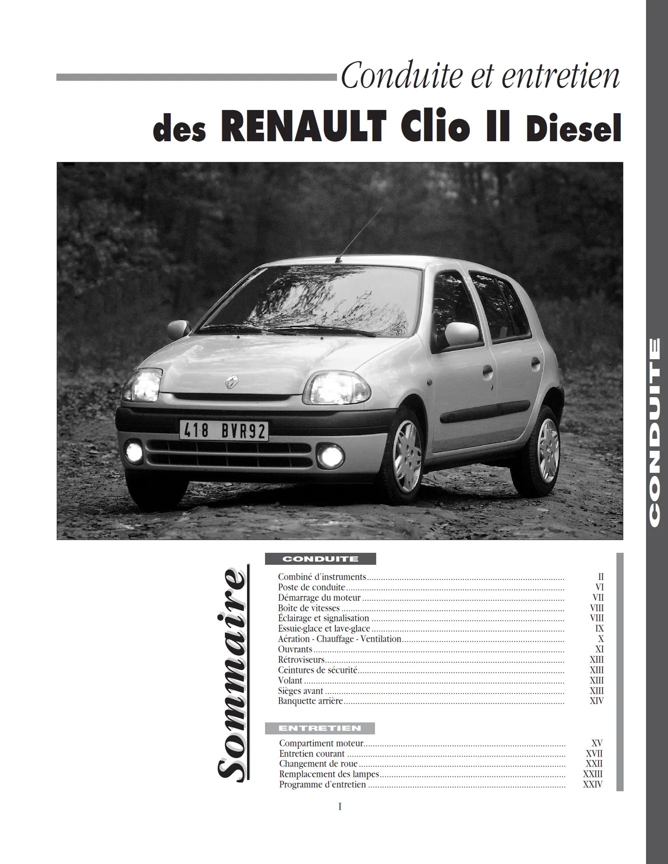 Renault Clio II phase 1 (1998 - 2001) - Revue Technique