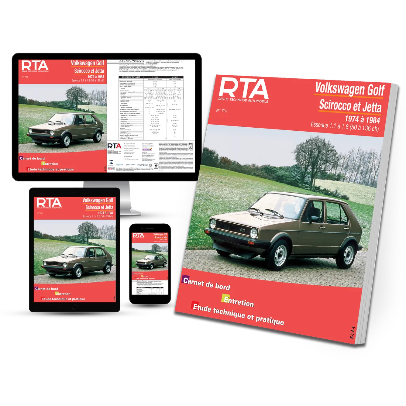 Volkswagen Golf / Scirocco / Jetta I (1974 - 1984) - Revue Technique