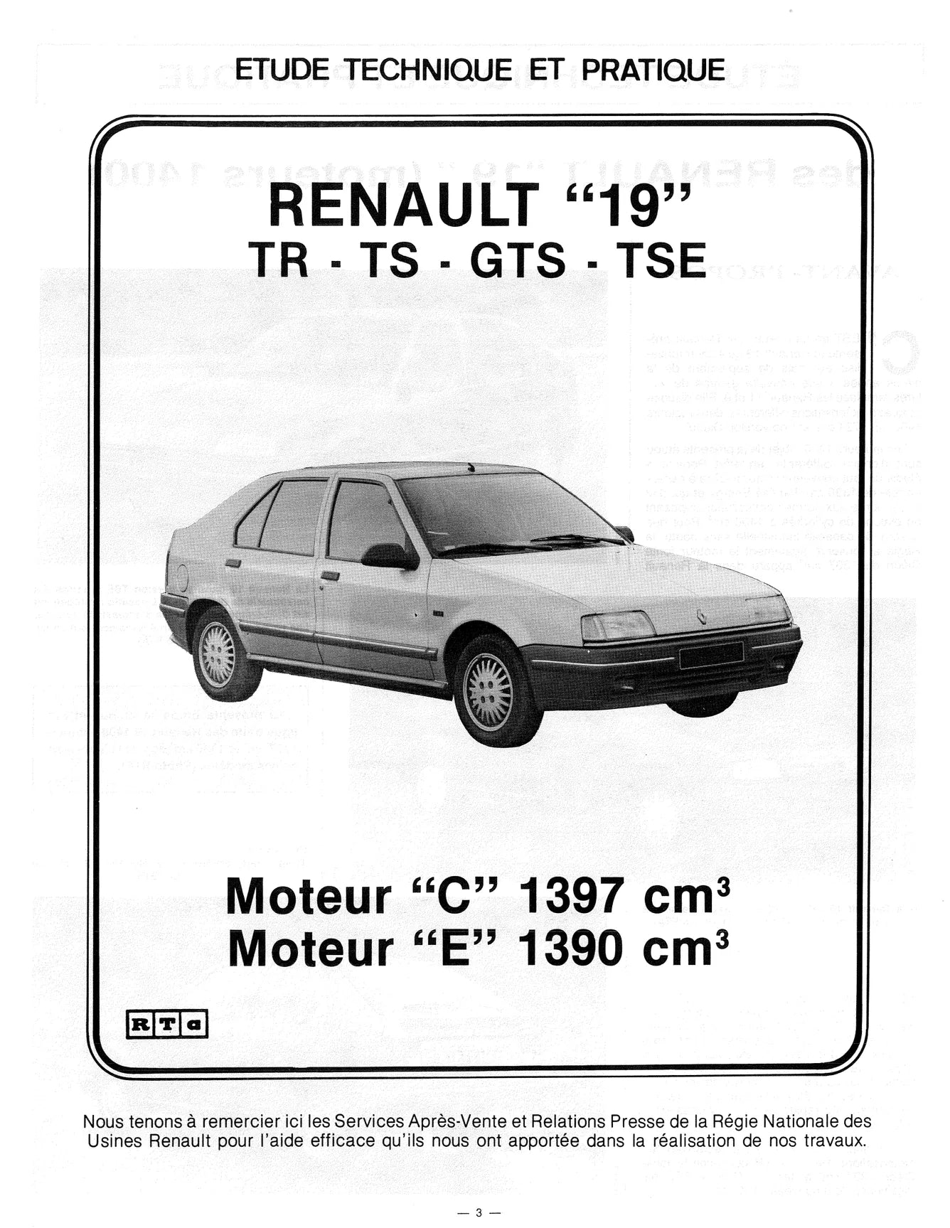 Renault 19 (1988 - 1997) - Revue Technique