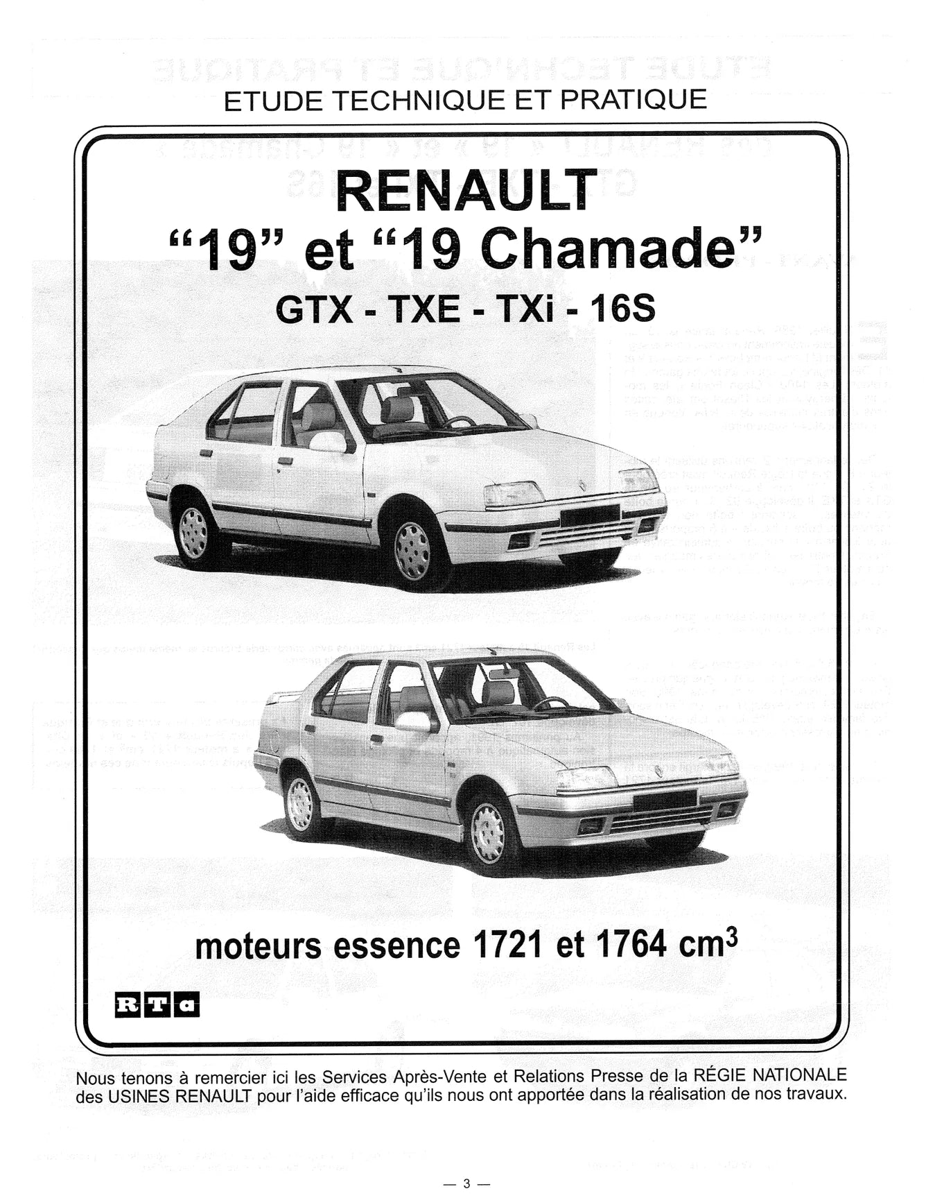 Renault 19 (1988 - 1997) - Revue Technique