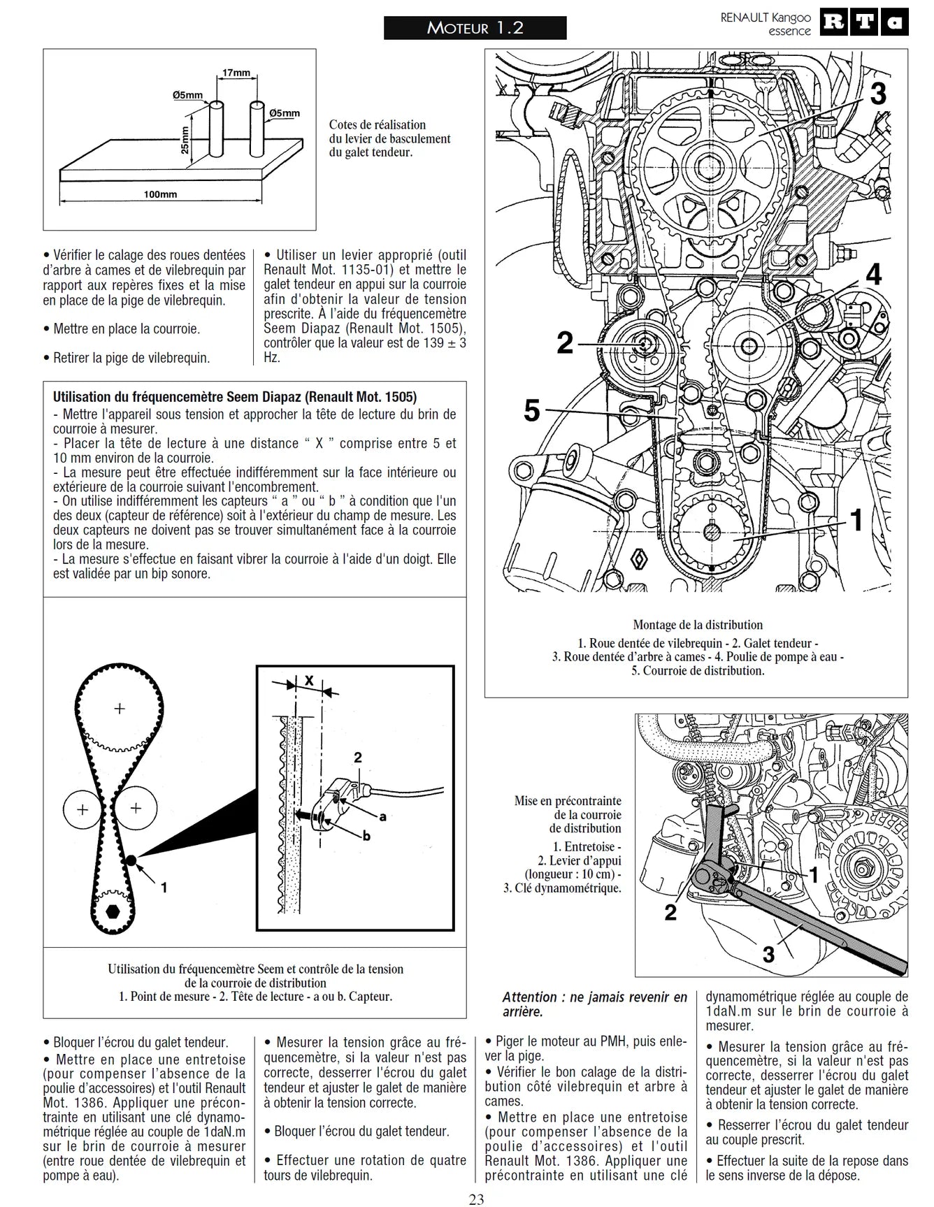 Renault Kangoo I phase 1 (1997 - 2003) essence - Revue Technique