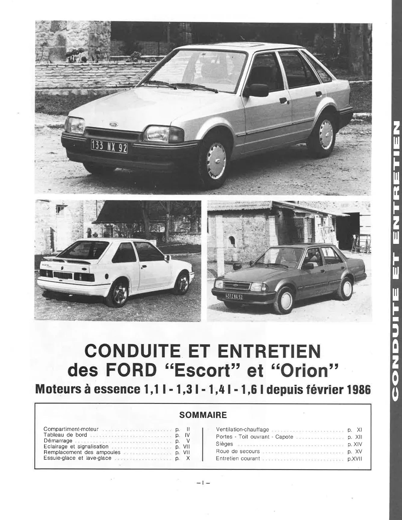 Ford Escort III (1986 - 1990) - Revue Technique